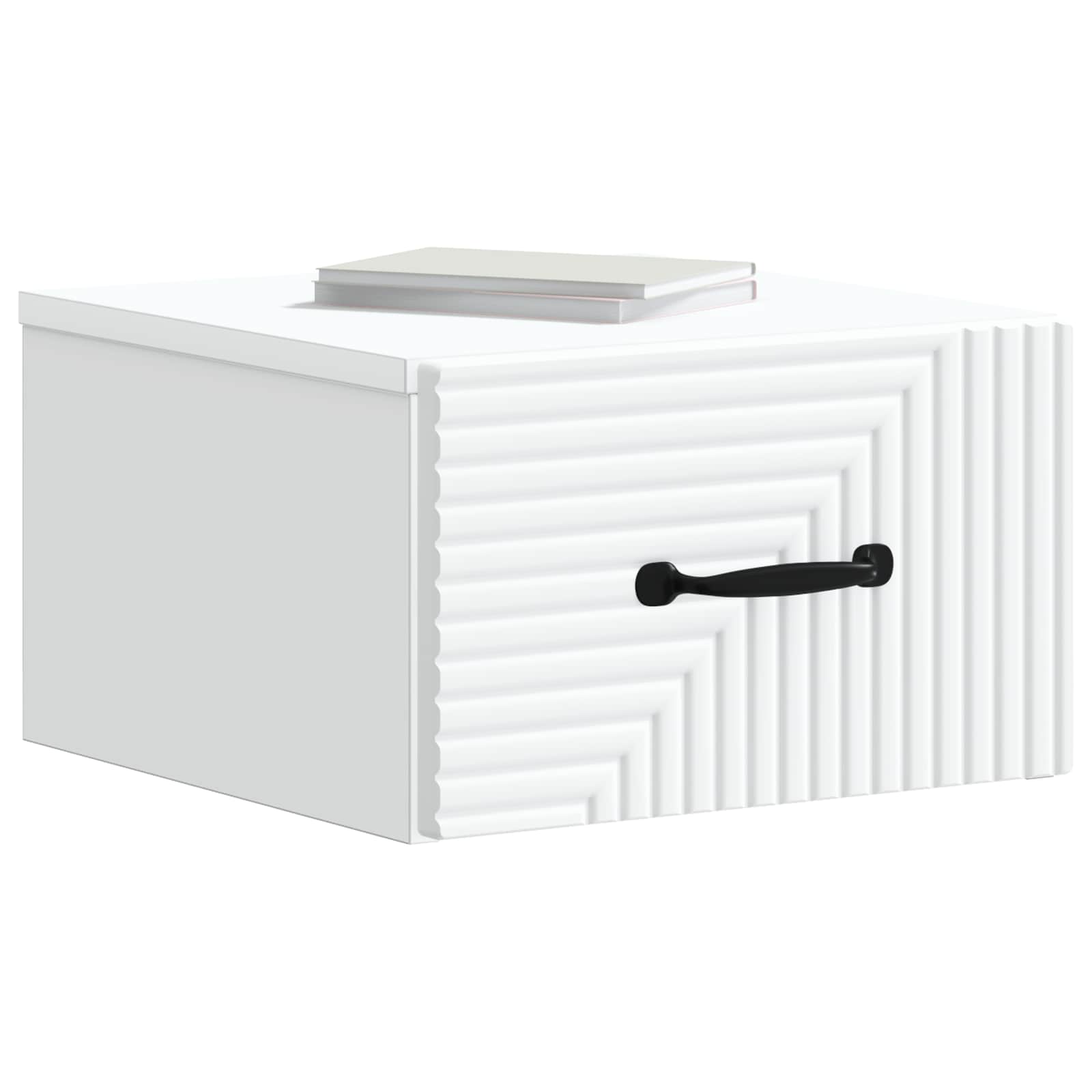 Noćni ormarić za montažu na zid 2 pcs Bijela 34,5 x 33 x 20 cm