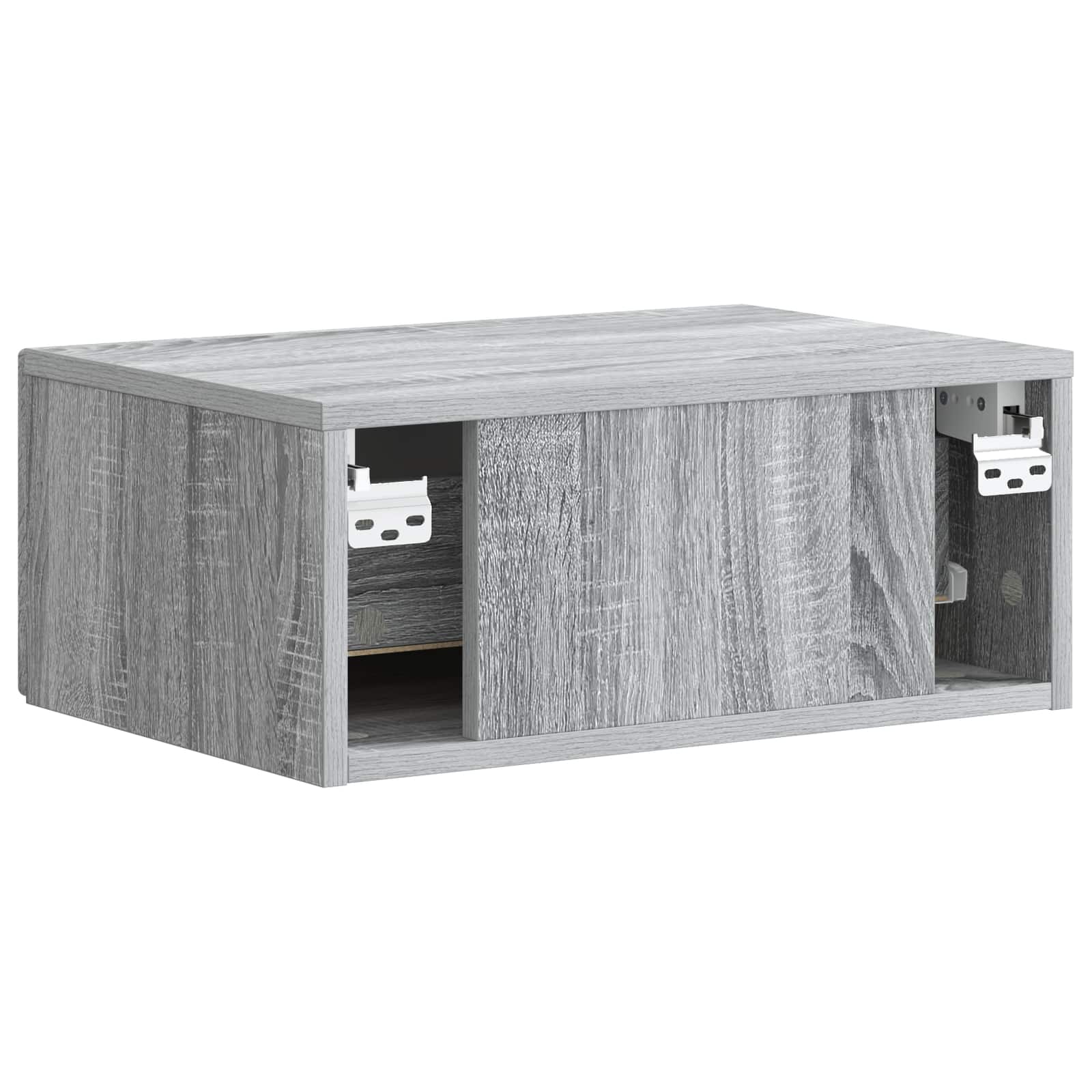 Noćni ormarić za montažu na zid s ladicama 2 pcs Siva sonoma