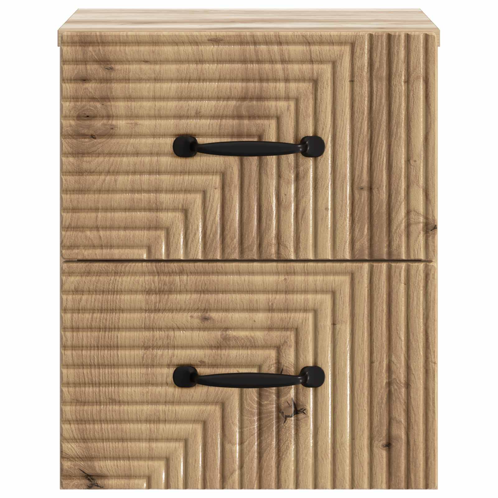 Noćni ormarić za montažu na zid s ladicama 2 pcs Hrast artisan