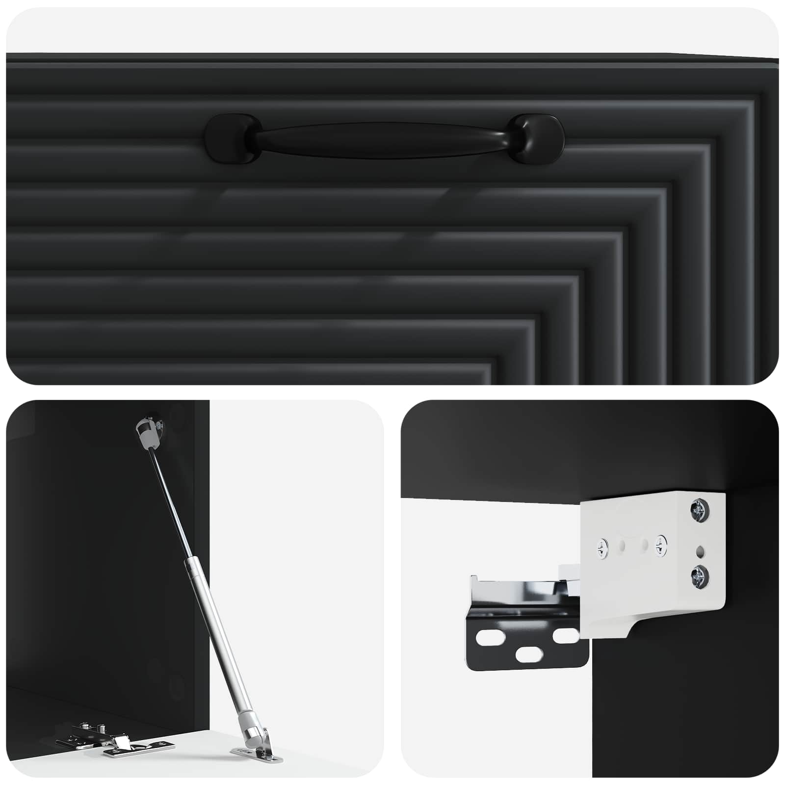 TV ormar za zid Zidne Crna 59,5 x 41 x 30 cm Konstruirano drvo