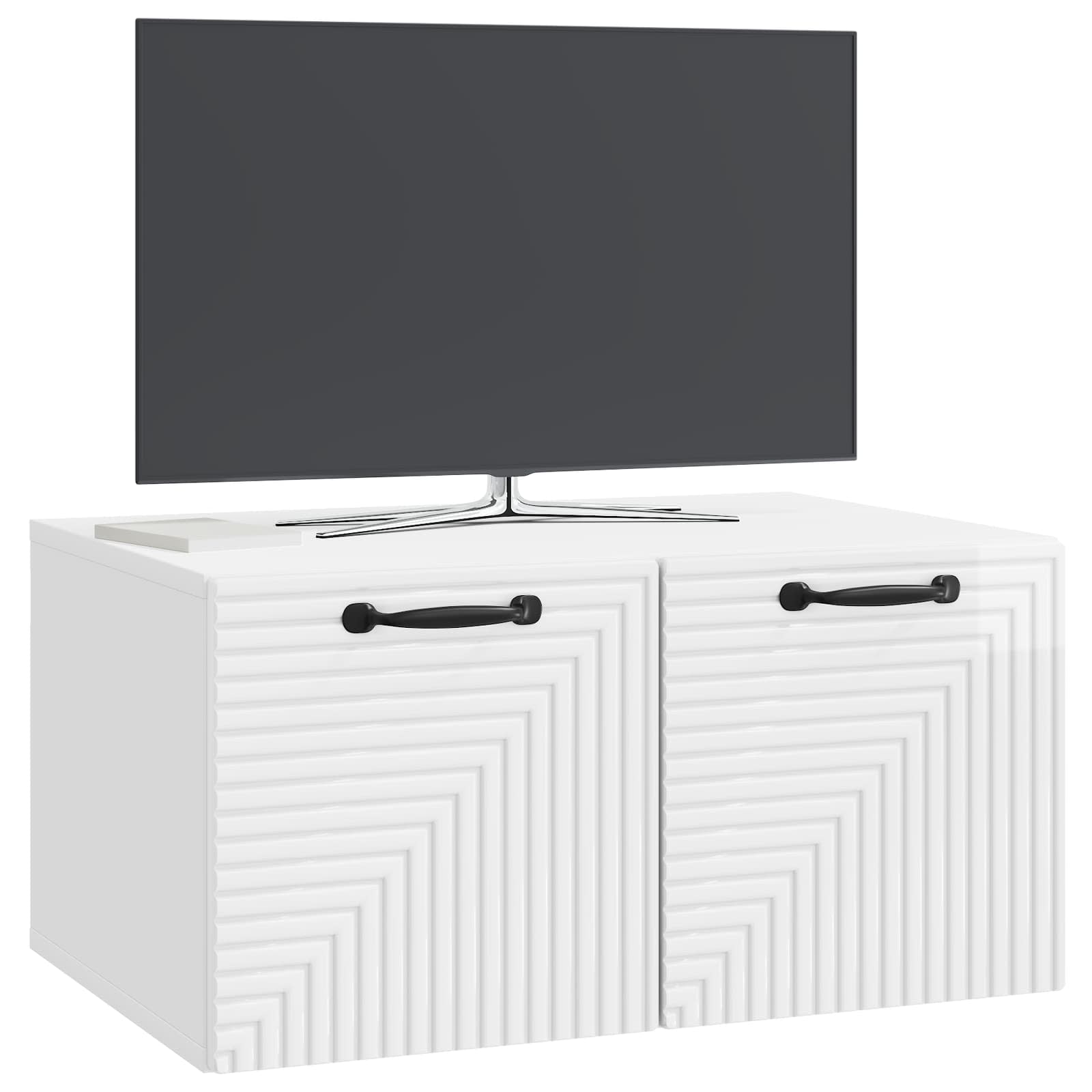 TV ormar za zid Zidne Bijela visokog sjaja 59,5 x 41 x 30 cm