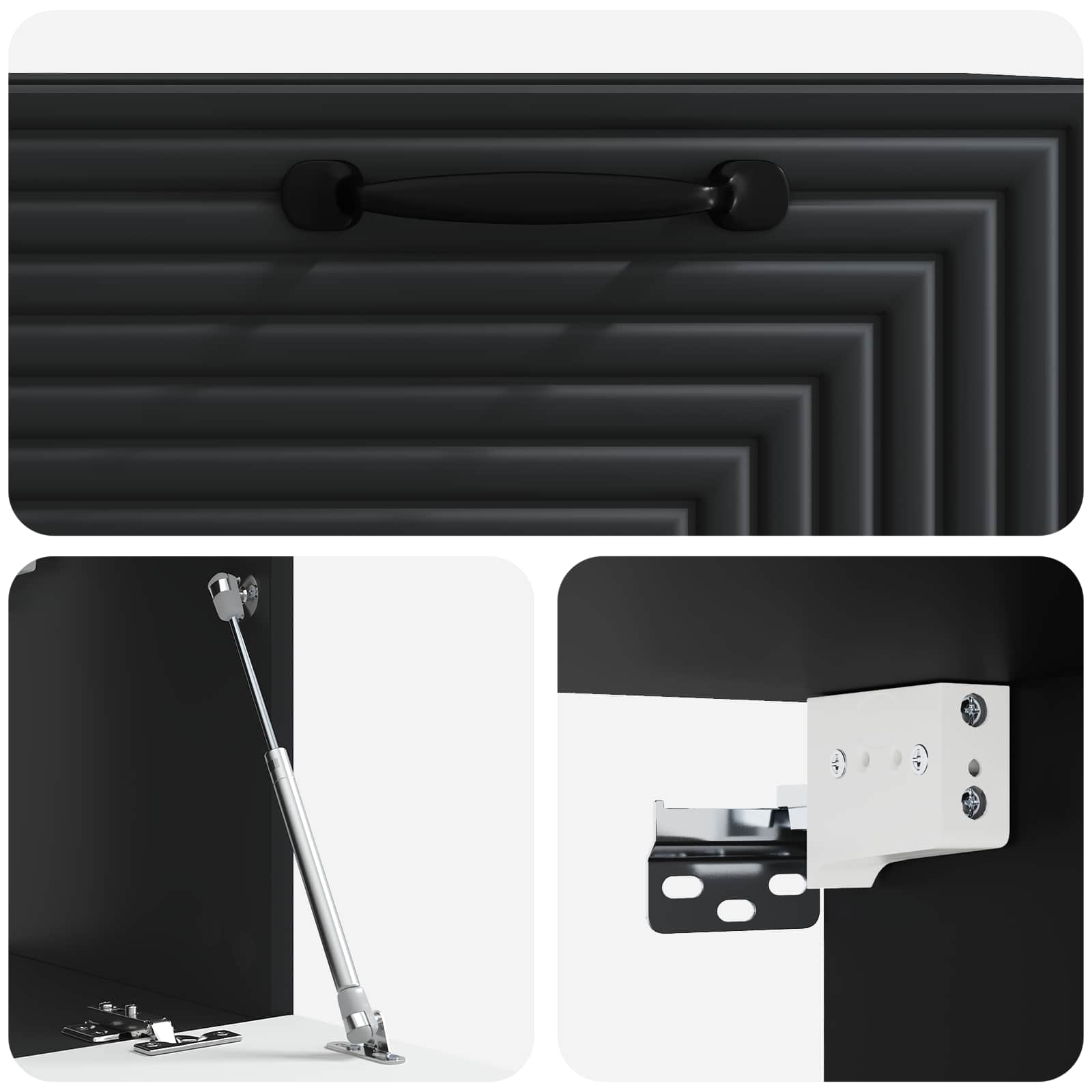 TV ormar za zid Zidne Crna 59,5 x 31 x 30 cm Konstruirano drvo