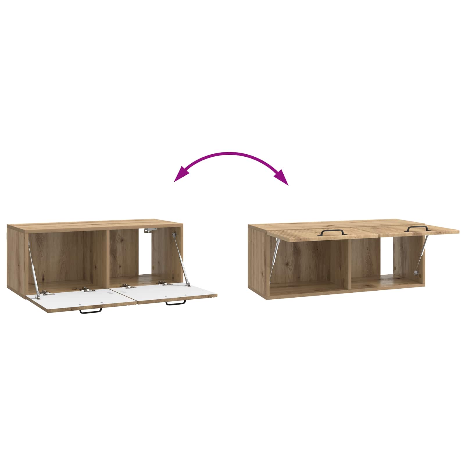 TV ormar za zid Zidne Hrast artisan 78,5 x 31 x 30 cm
