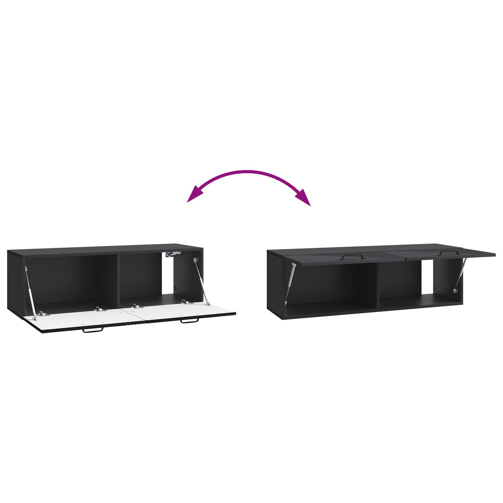 TV ormar za zid Zidne Crna 98 x 31 x 30 cm Konstruirano drvo