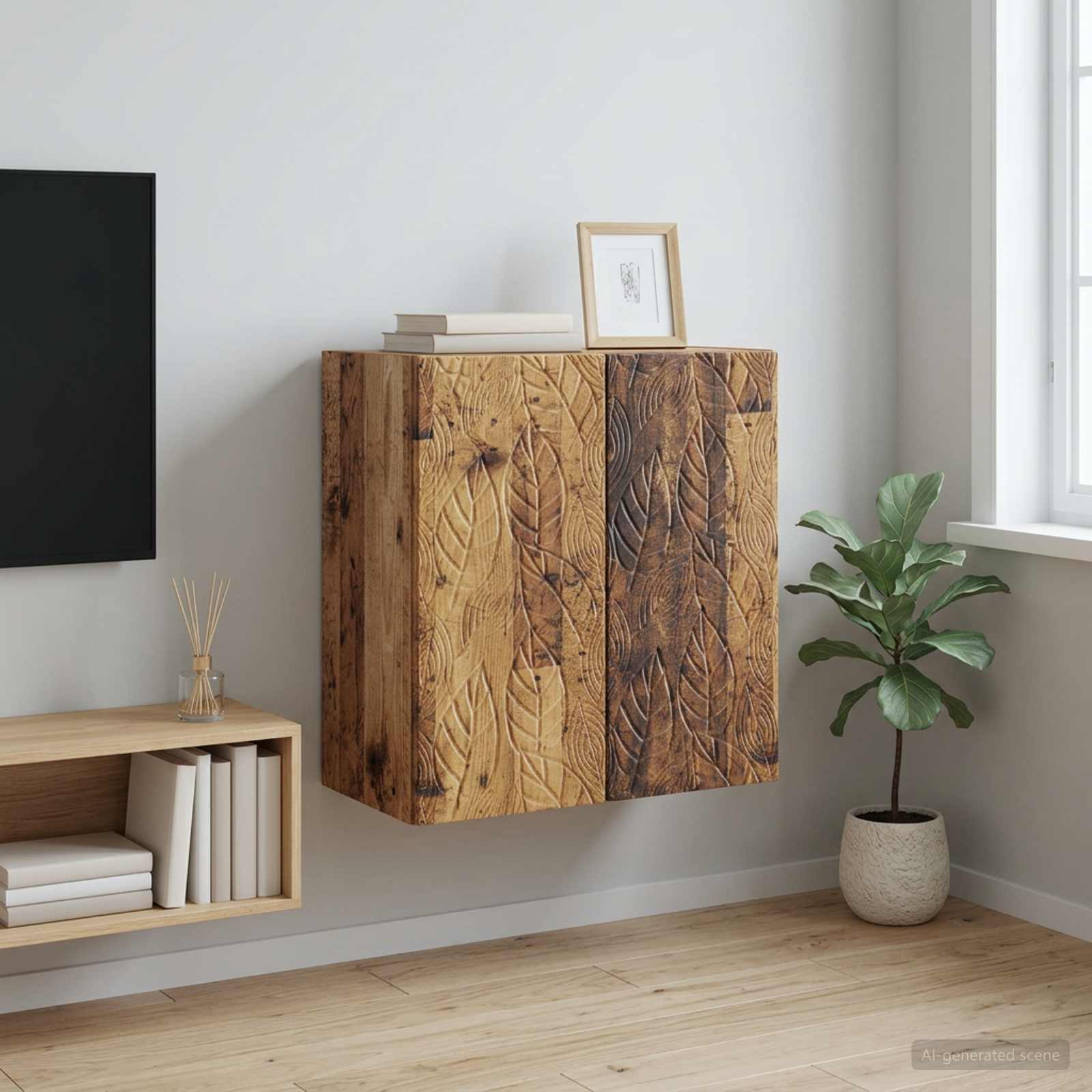 Ormar za montažu na zid 59 x 31 x 60 cm Konstruirano drvo