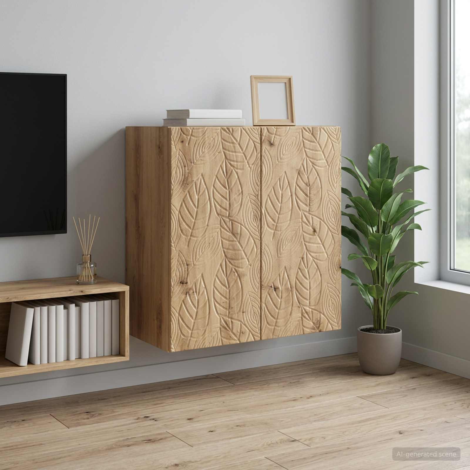 Ormar za montažu na zid 59 x 31 x 60 cm Konstruirano drvo