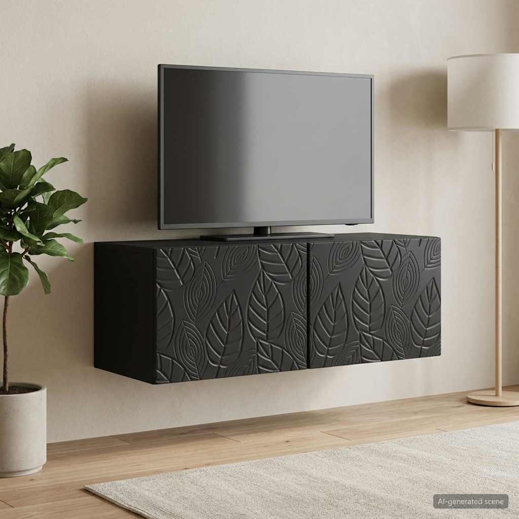 TV ormar za zid 59,5 x 41 x 30 cm Crna Konstruirano drvo Zidne
