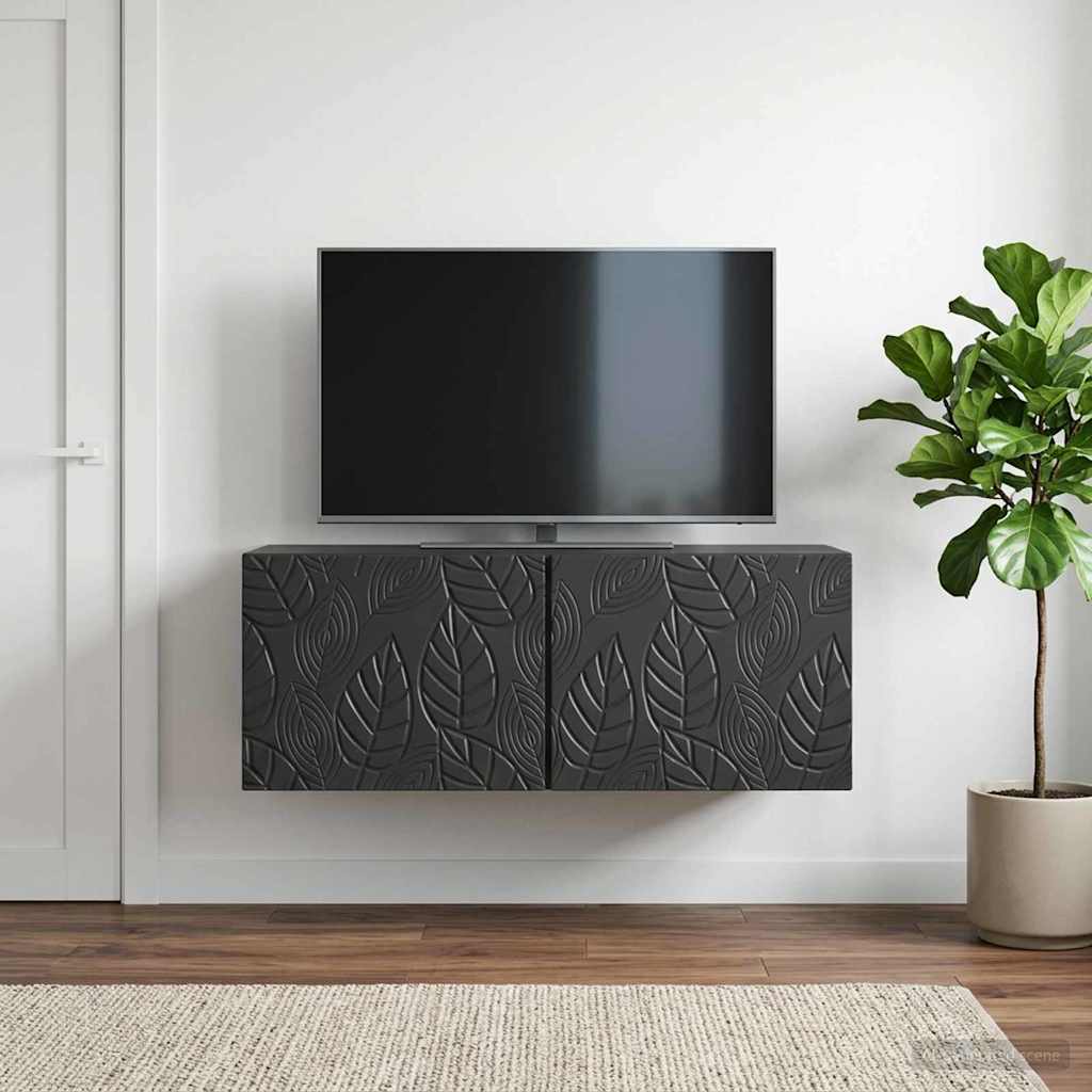 TV ormar za zid 59,5 x 41 x 30 cm Crna Konstruirano drvo Zidne
