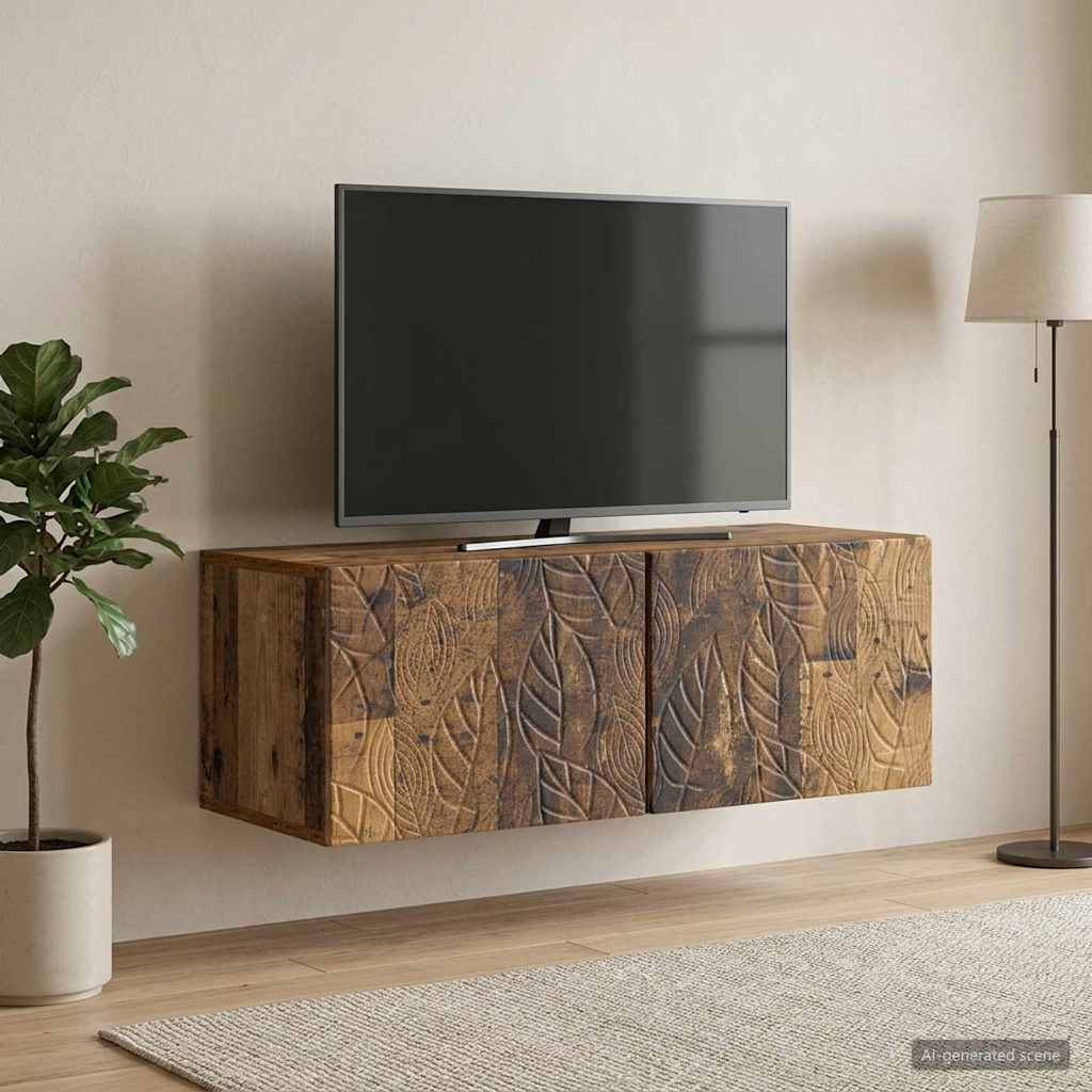 TV ormar za zid 78,5 x 41 x 30 cm Staro drvo Konstruirano drvo