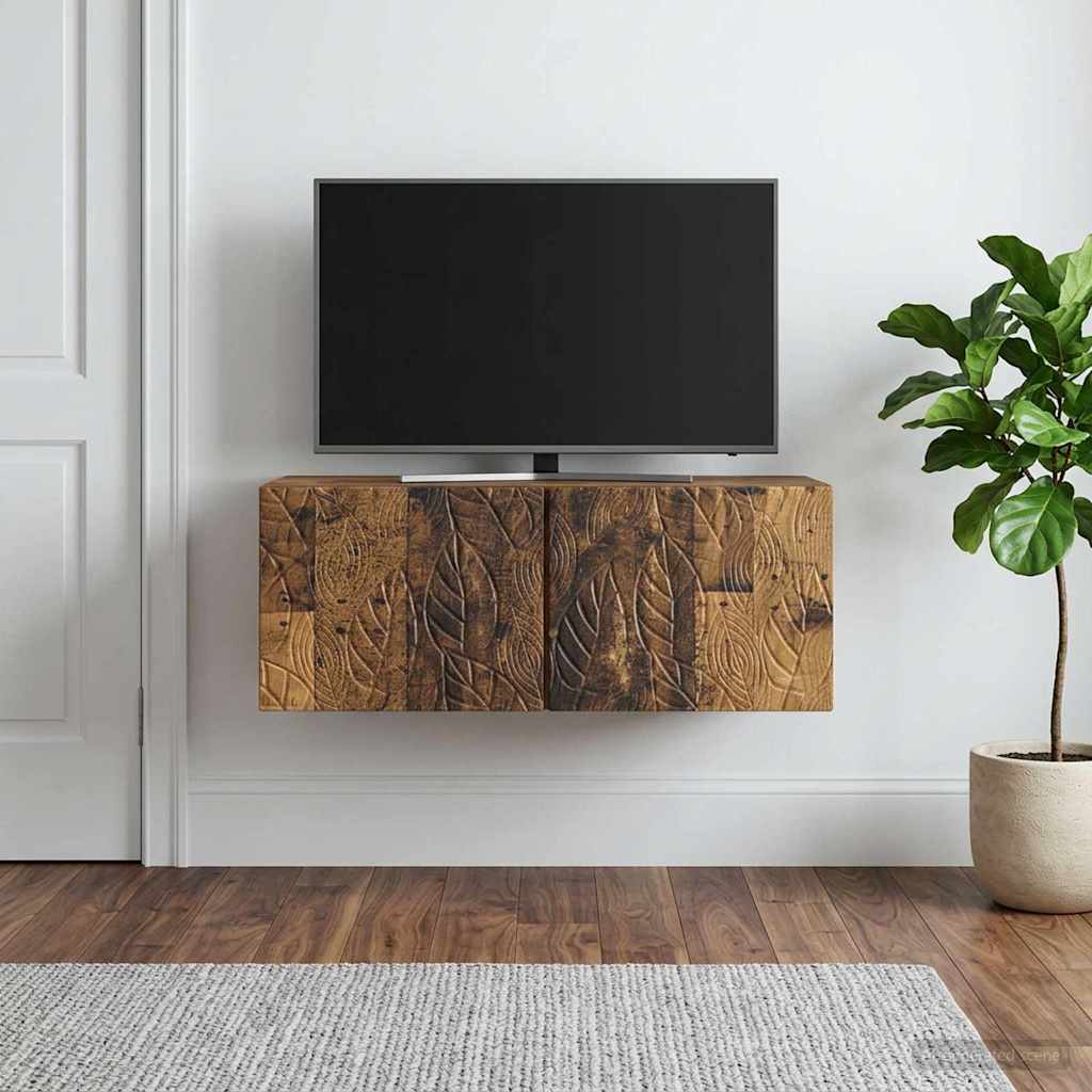 TV ormar za zid 78,5 x 41 x 30 cm Staro drvo Konstruirano drvo