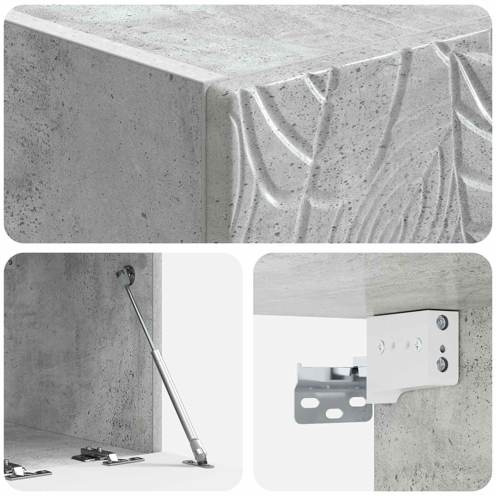 TV ormar za zid 98 x 41 x 30 cm Betonska siva Konstruirano drvo