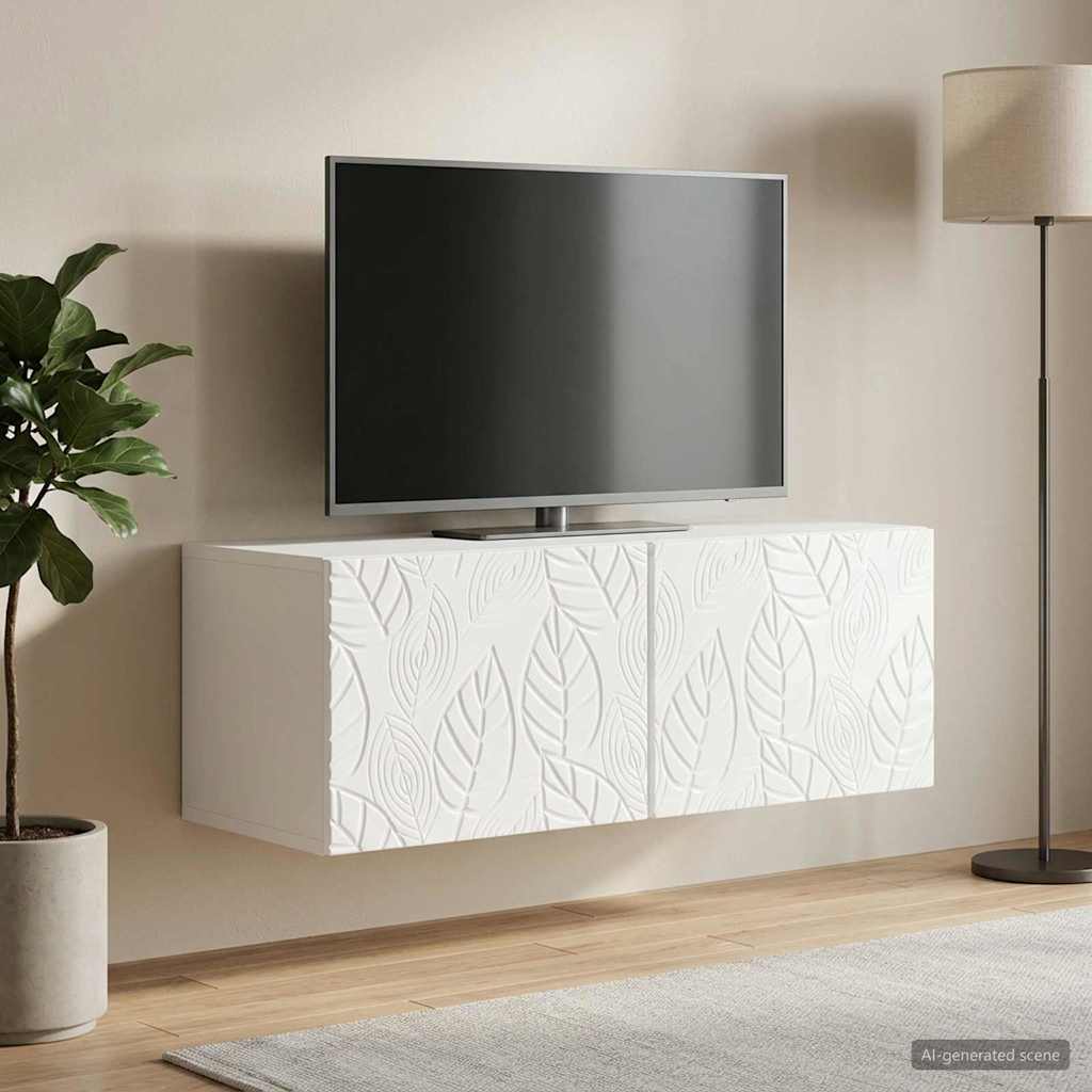 TV ormar za zid 98 x 41 x 30 cm Bijela visokog sjaja