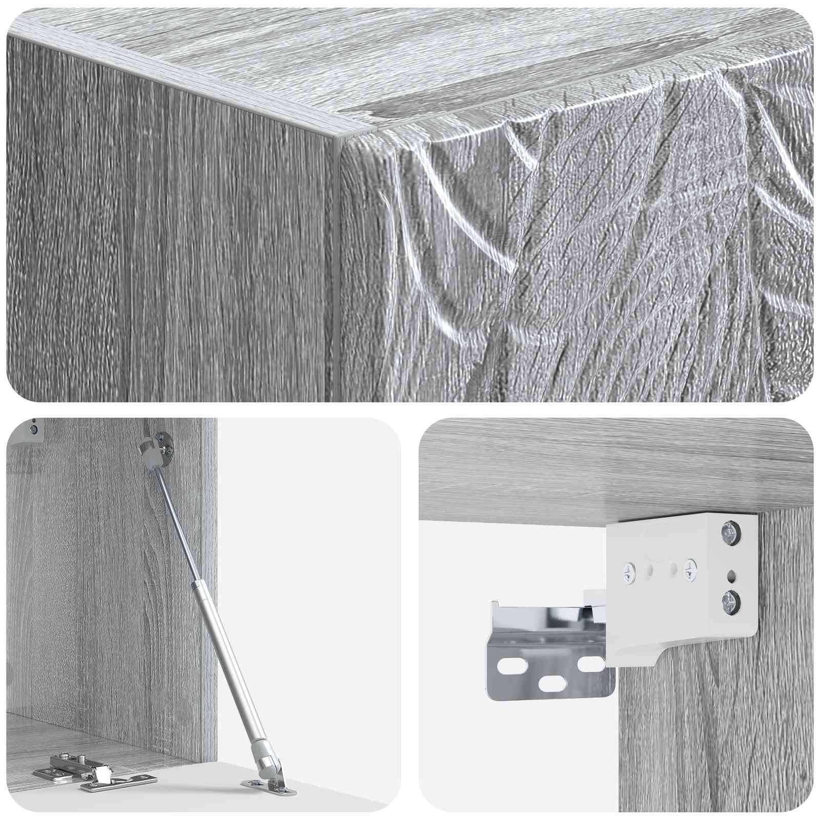TV ormar za zid 98 x 41 x 30 cm Siva Sonoma Konstruirano drvo