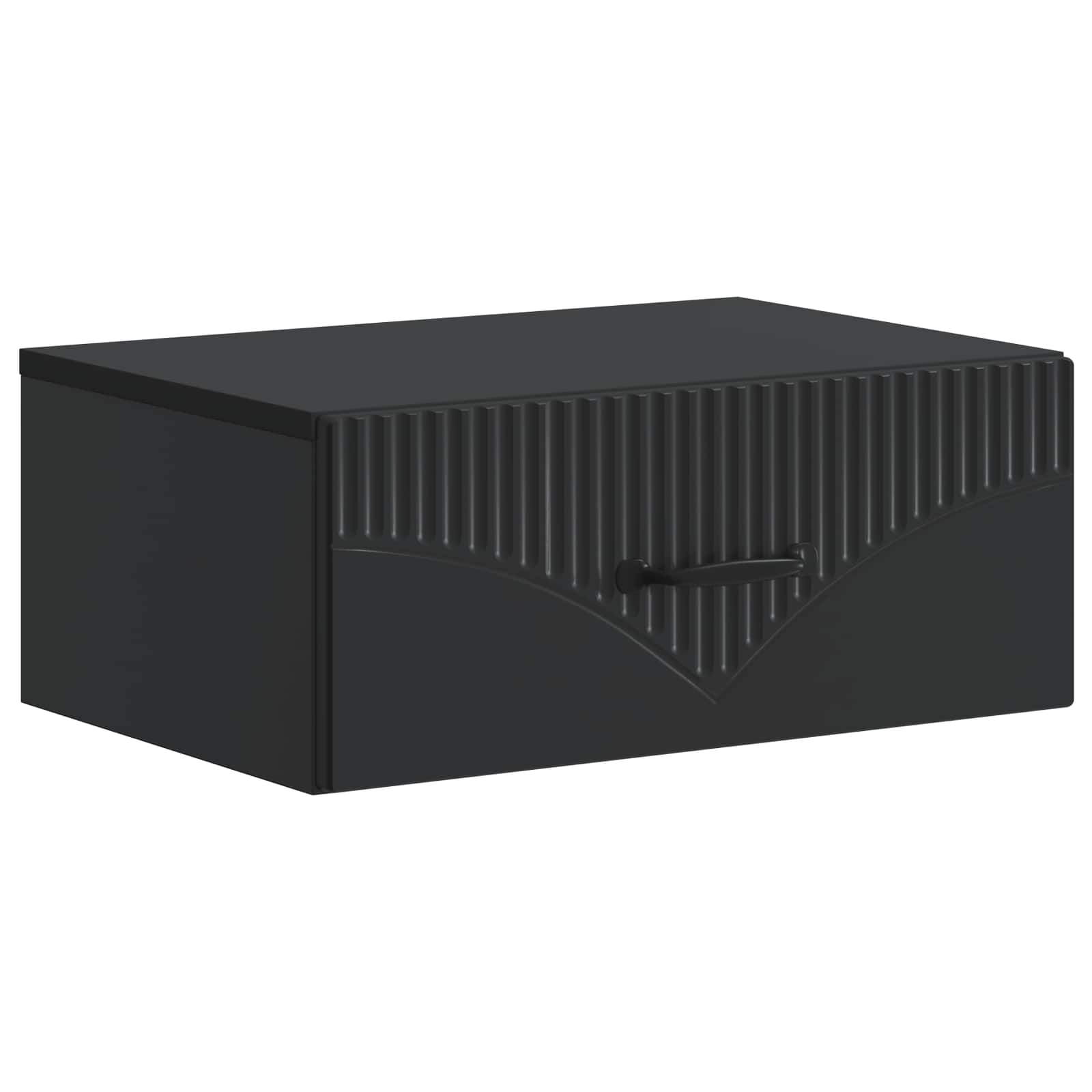 Noćni ormarić za montažu na zid 2 pcs Crna 49 x 34,5 x 20 cm