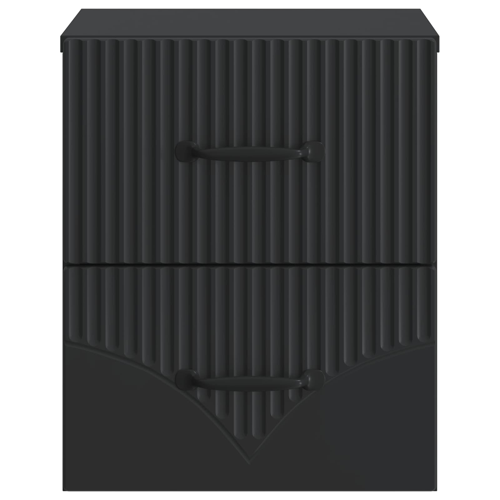 Noćni ormarić za montažu na zid 2 pcs Crna 34,5 x 33 x 40 cm