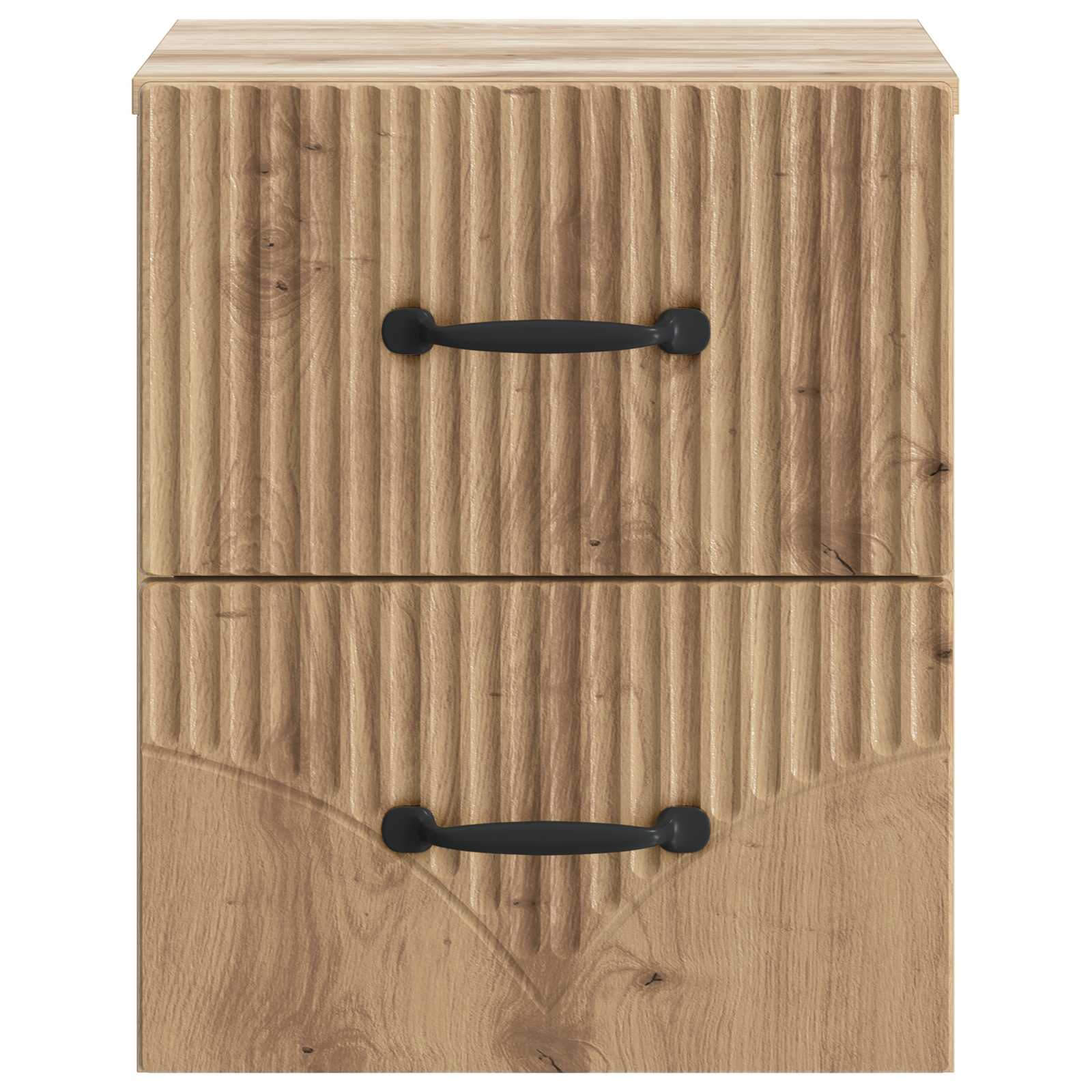 Noćni ormarić za montažu na zid s ladicama 2 pcs Hrast artisan