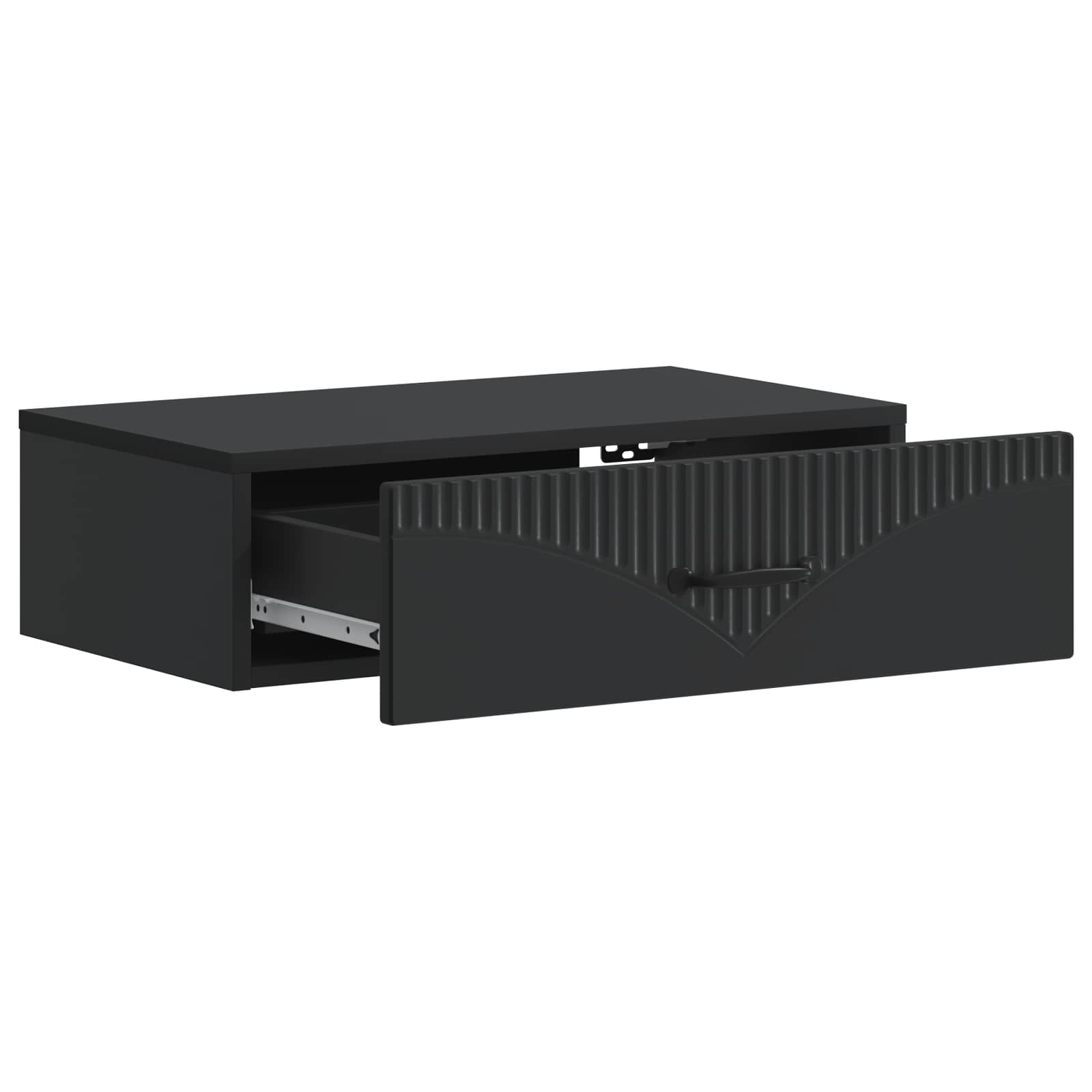 Stolna montirana na zid Crna 59 x 34,5 x 17 cm