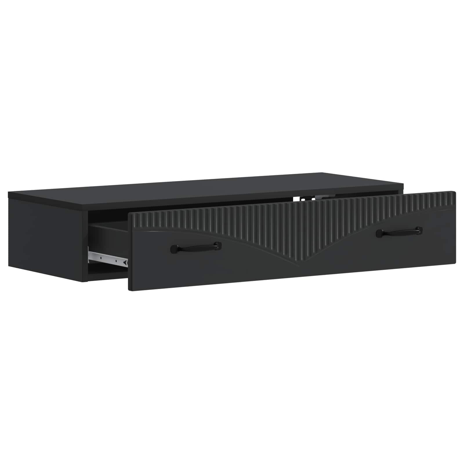 Stolna montirana na zid Crna 87,5 x 34,5 x 17 cm
