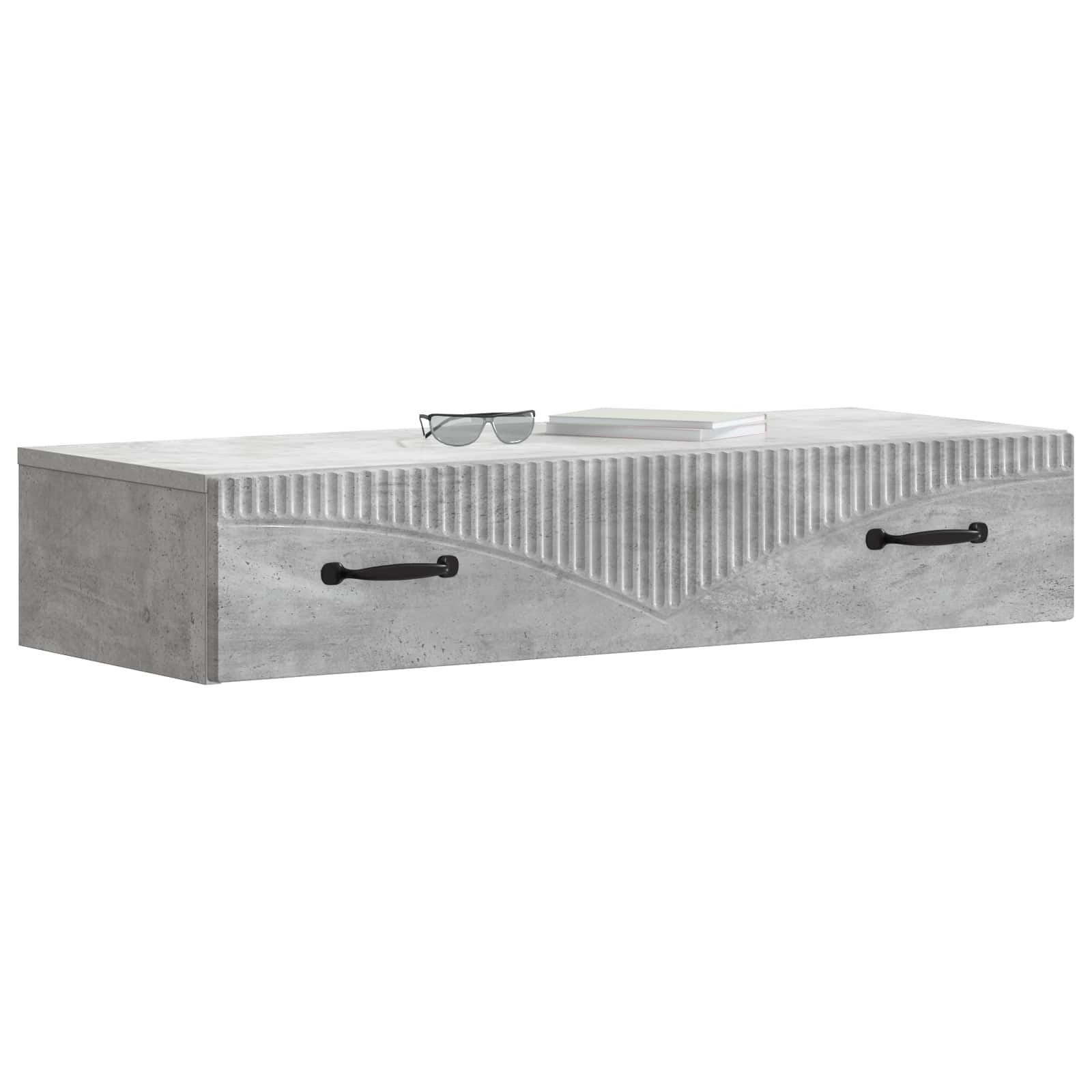 Stolna montirana na zid Betonska siva 87,5 x 34,5 x 17 cm