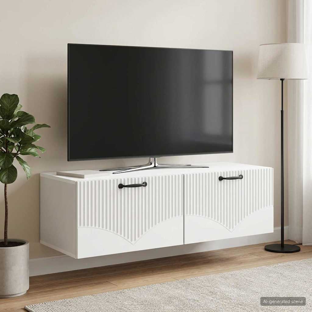 TV ormar za zid Zidne Bijela 98 x 41 x 30 cm Konstruirano drvo