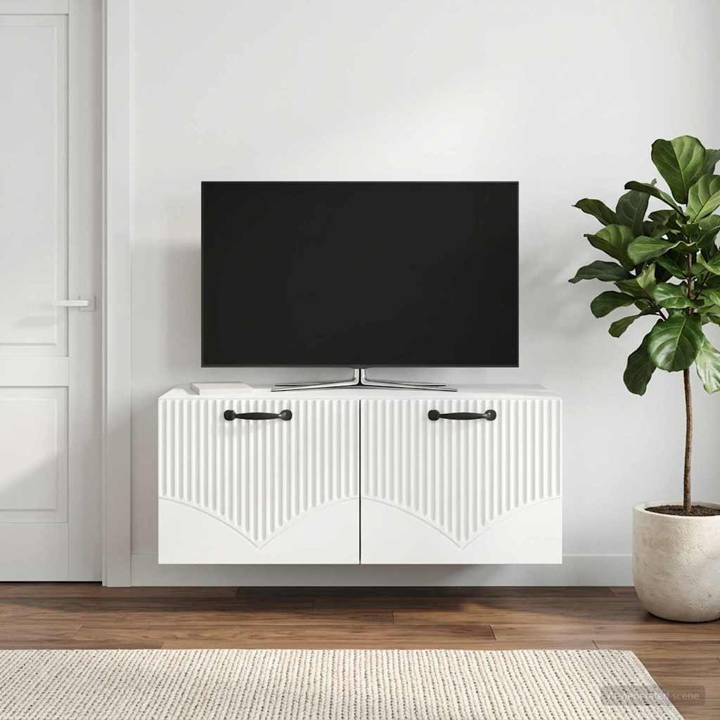 TV ormar za zid Bijela 78,5 x 31 x 30 cm Konstruirano drvo