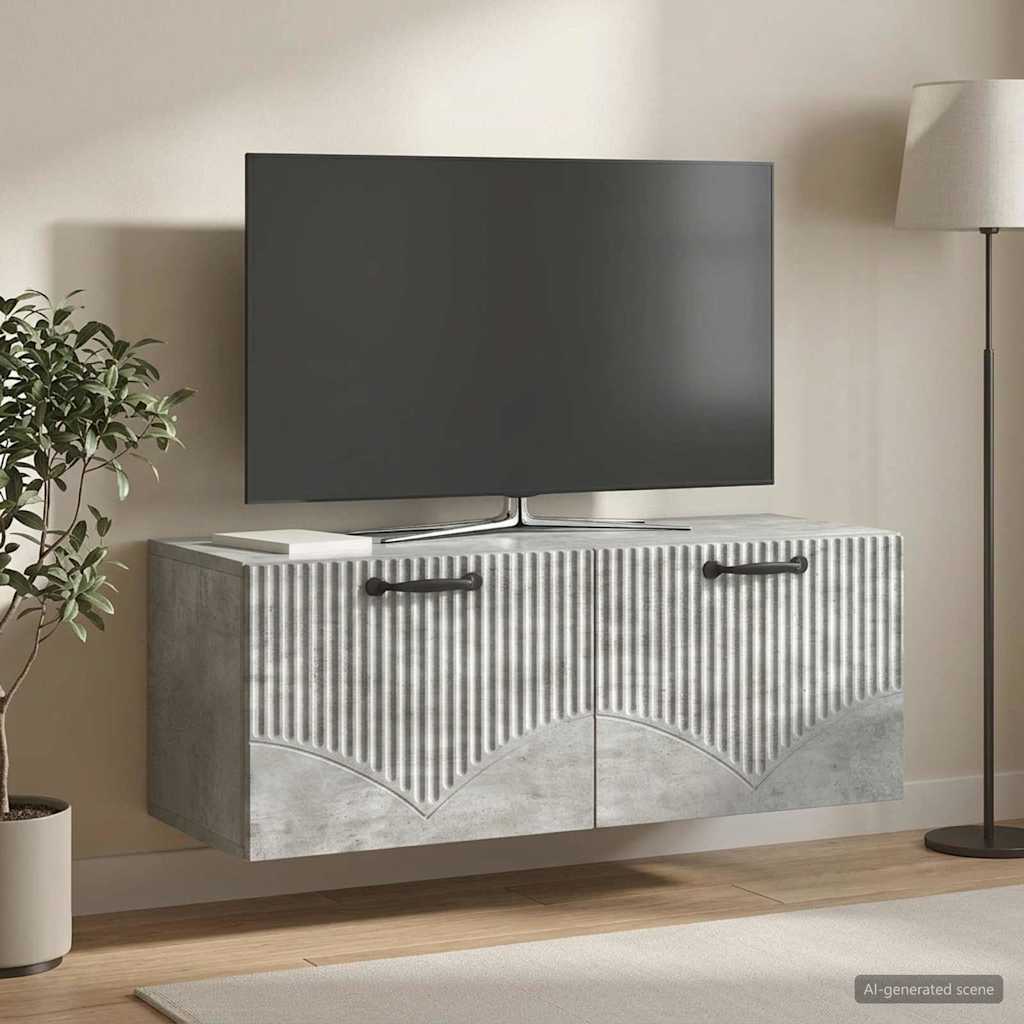 TV ormar za zid Zidne Betonska siva 78,5 x 31 x 30 cm