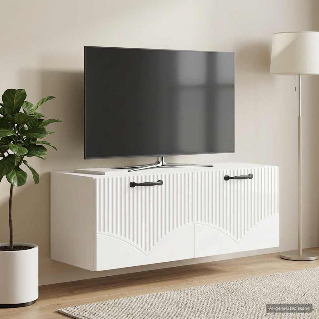 TV ormar za zid Zidne Bijela visokog sjaja 78,5 x 31 x 30 cm