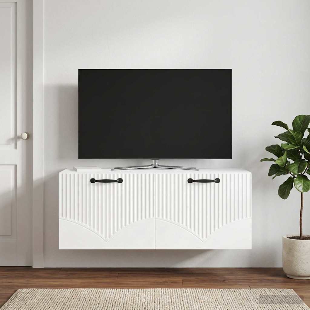 TV ormar za zid Zidne Bijela visokog sjaja 78,5 x 31 x 30 cm