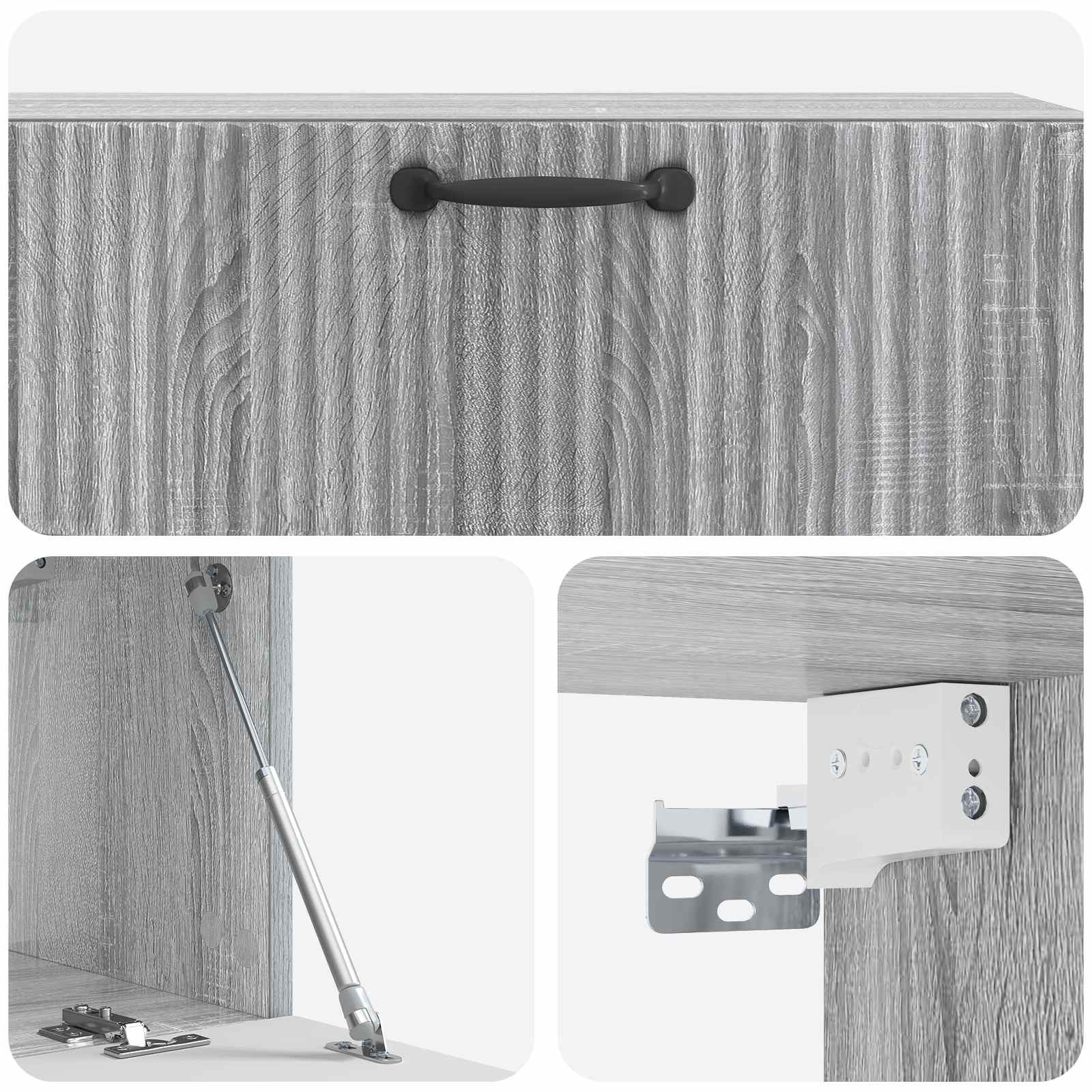 TV ormar za zid Siva sonoma 98 x 31 x 30 cm Konstruirano drvo