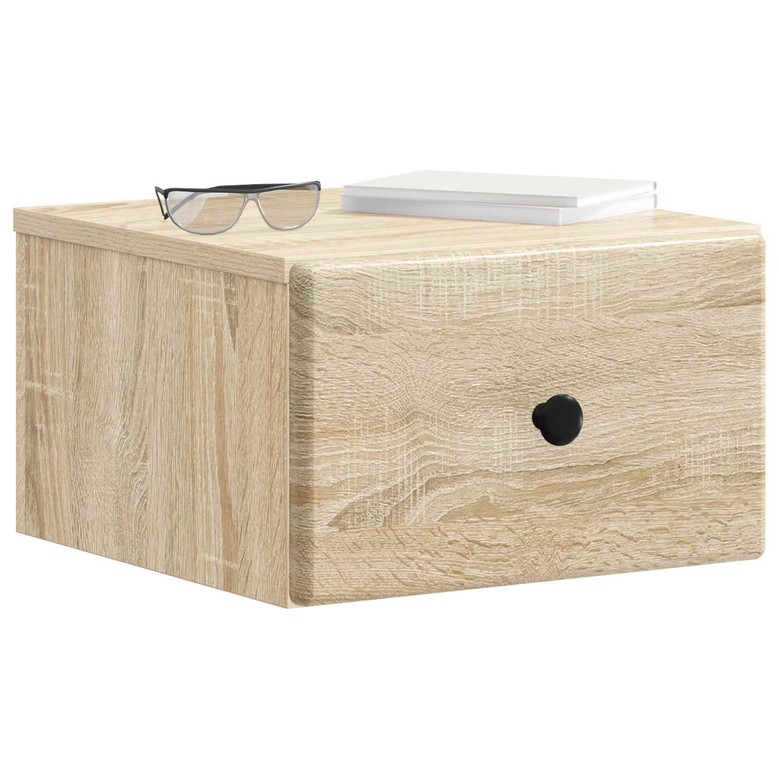 Noćni ormarić za montažu na zid s ladicama 2 pcs Hrast sonoma