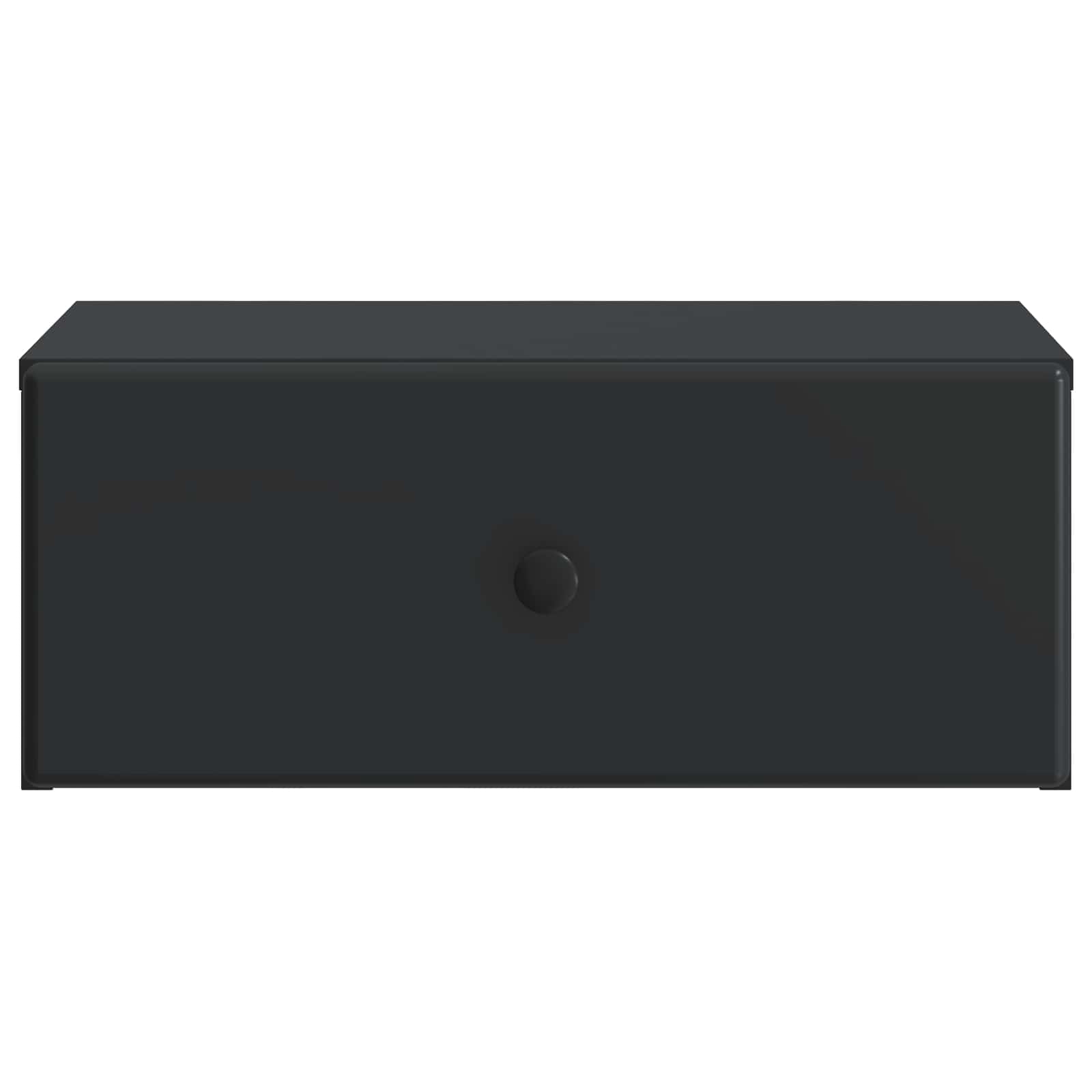 Noćni ormarić za montažu na zid 2 pcs Crna 49 x 34,5 x 20 cm