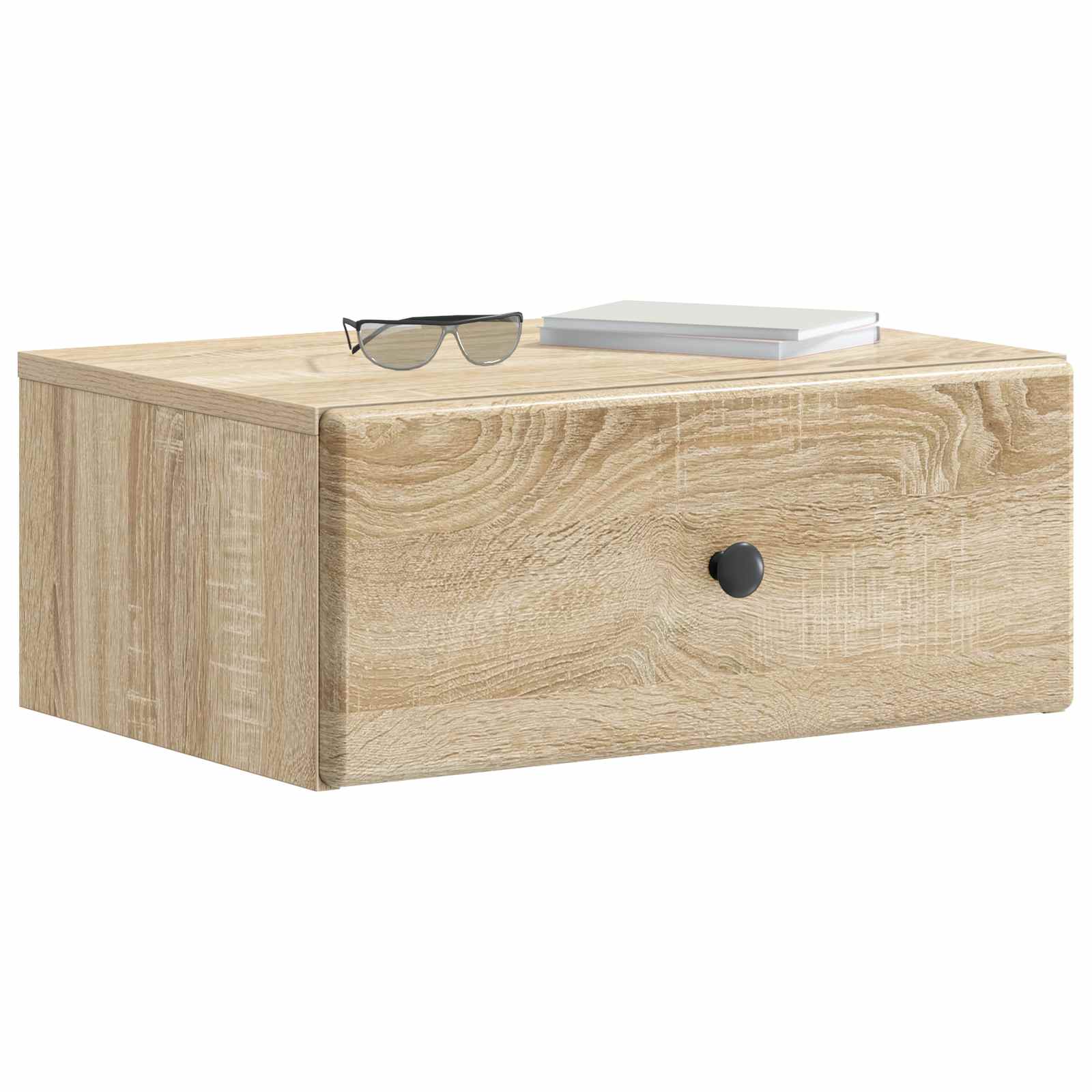 Noćni ormarić za montažu na zid s ladicama 2 pcs Hrast sonoma