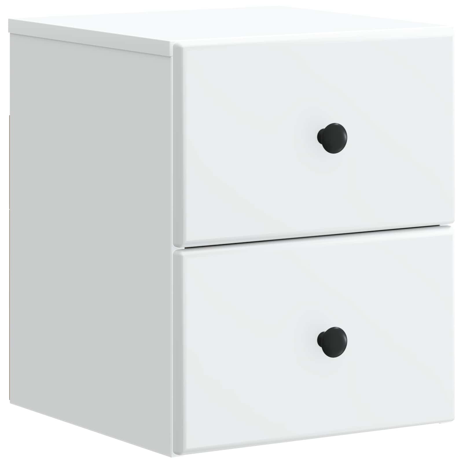 Noćni ormarić za montažu na zid 2 pcs Bijela 34,5 x 33 x 40 cm