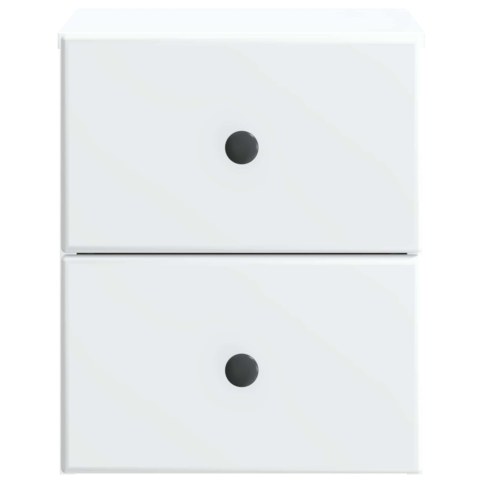 Noćni ormarić za montažu na zid 2 pcs Bijela 34,5 x 33 x 40 cm