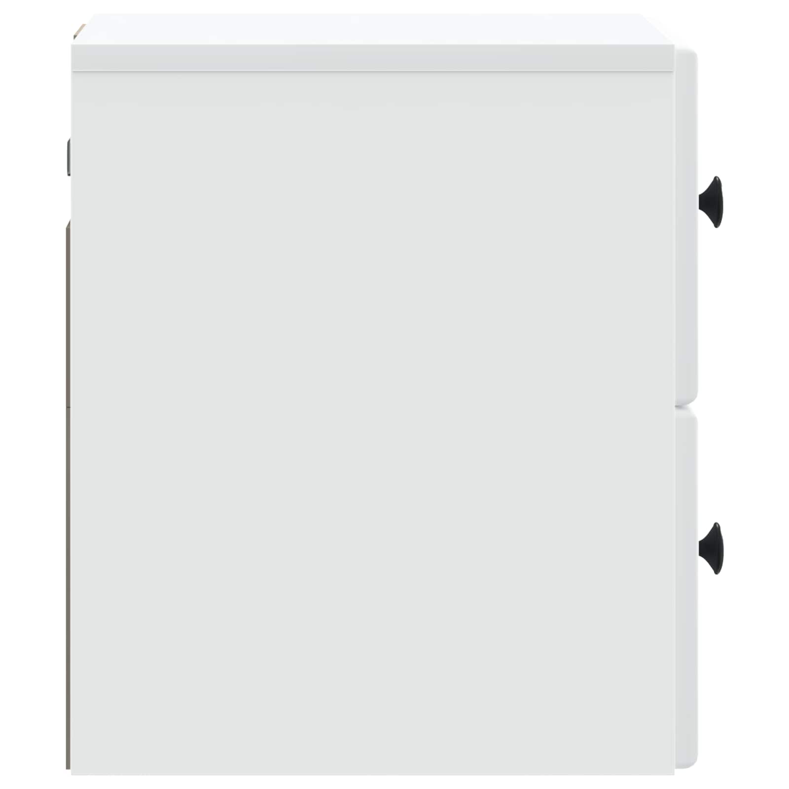 Noćni ormarić za montažu na zid 2 pcs Bijela 34,5 x 33 x 40 cm