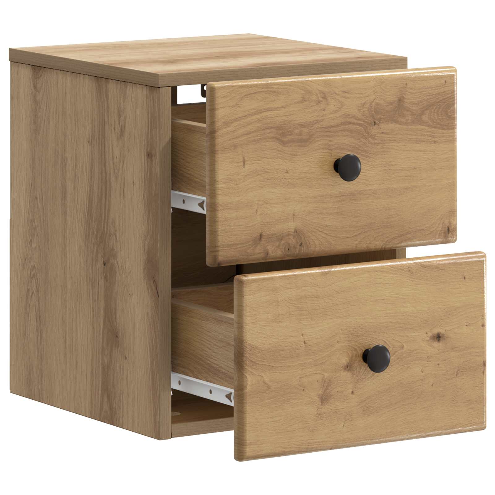 Noćni ormarić za montažu na zid s ladicama 2 pcs Hrast artisan