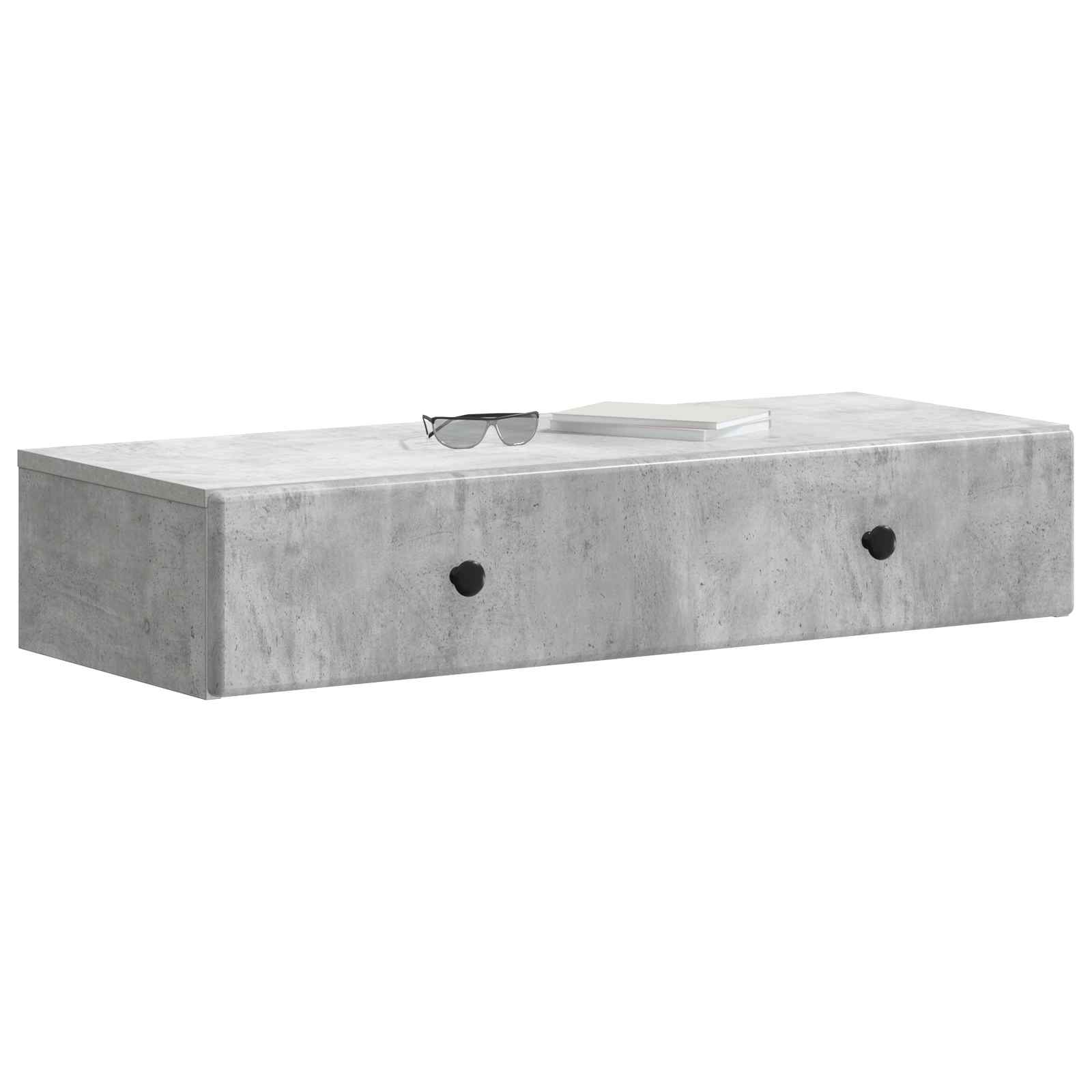 Stolna montirana na zid Betonska siva 87,5 x 34,5 x 17 cm