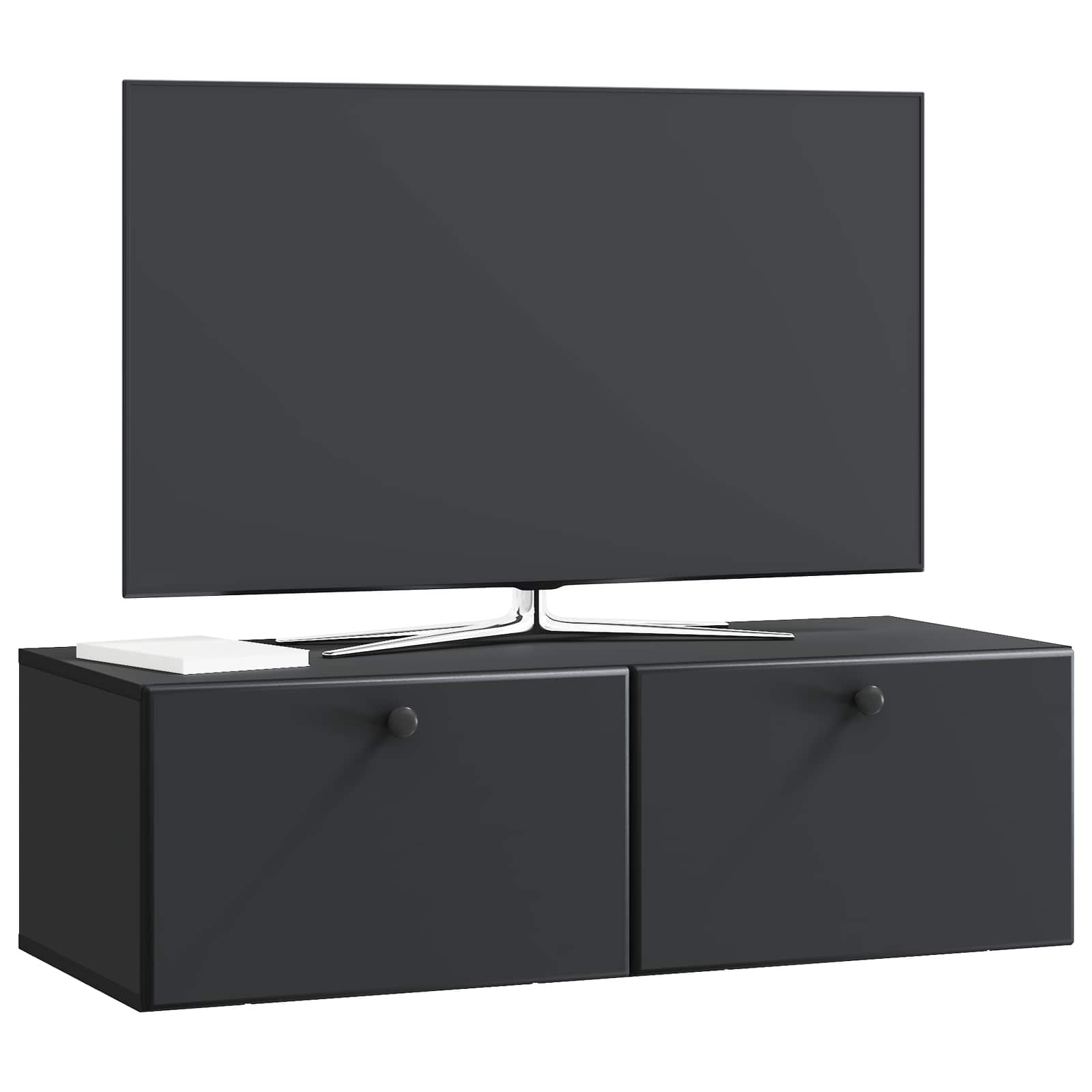 TV ormar za zid 98 x 41 x 30 cm Crna Konstruirano drvo Zidne