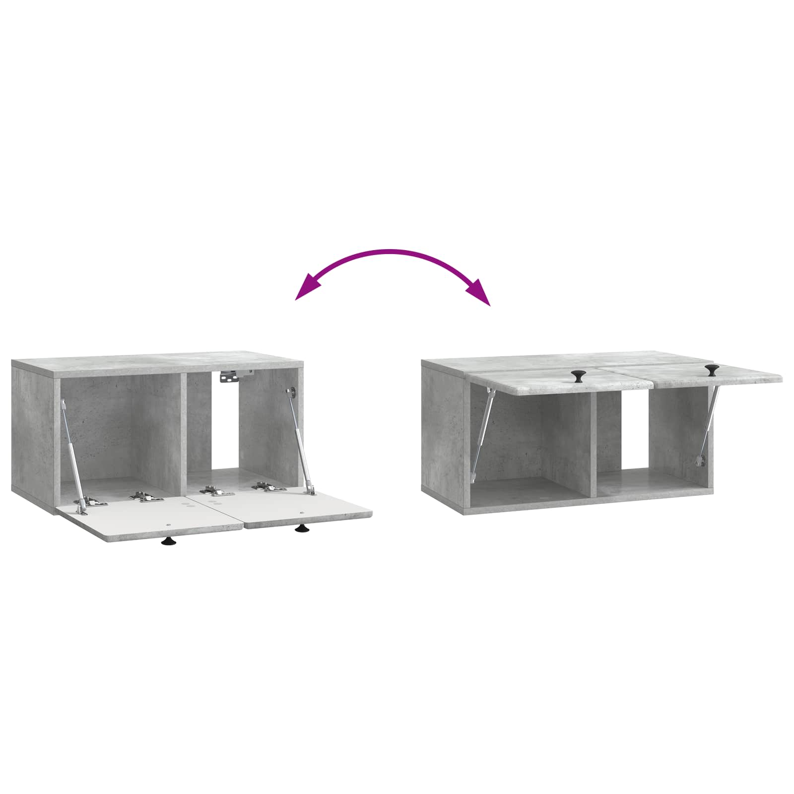 TV ormar za zid 59,5 x 31 x 30 cm Betonska siva