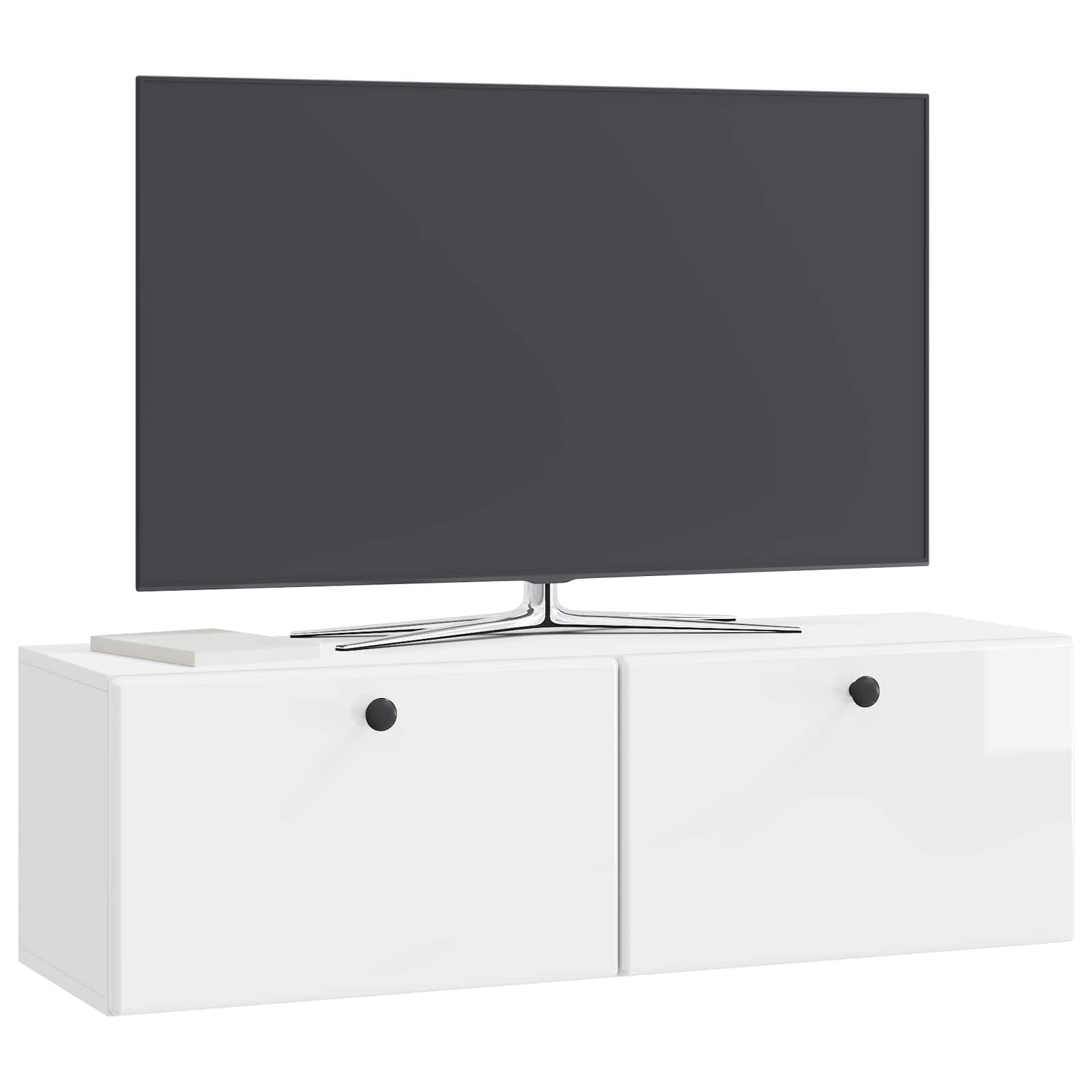 TV ormar za zid 98 x 31 x 30 cm Bijela visokog sjaja