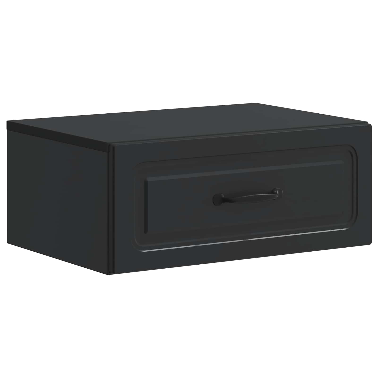 Noćni ormarić za montažu na zid 2 pcs Crna 49 x 34,5 x 20 cm