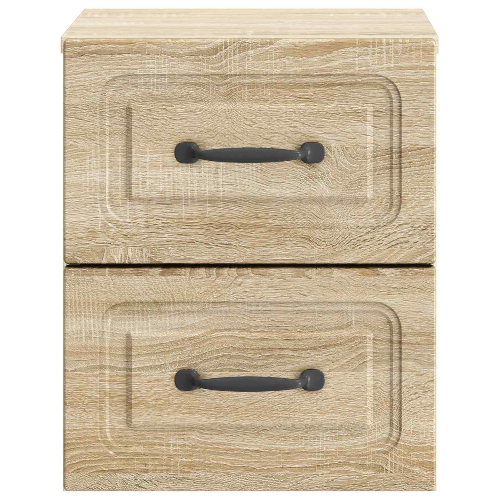 Noćni ormarić za montažu na zid s ladicama 2 pcs Hrast sonoma