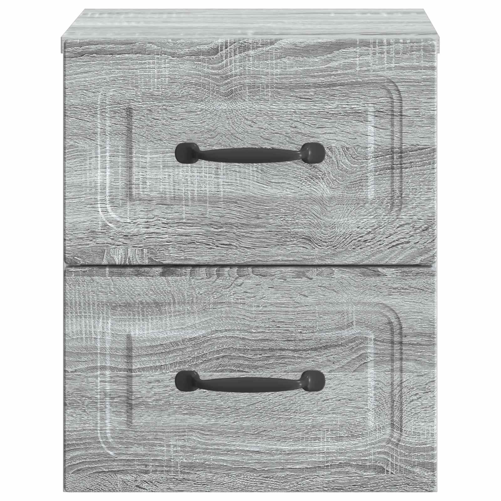 Noćni ormarić za montažu na zid s ladicama 2 pcs Siva sonoma