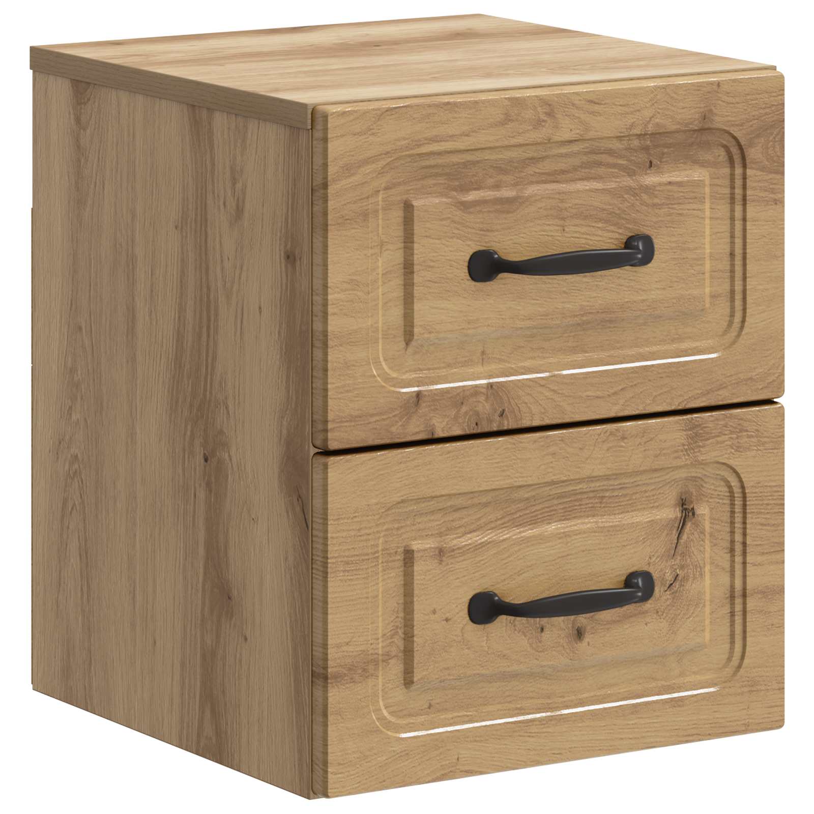 Noćni ormarić za montažu na zid s ladicama 2 pcs Hrast artisan