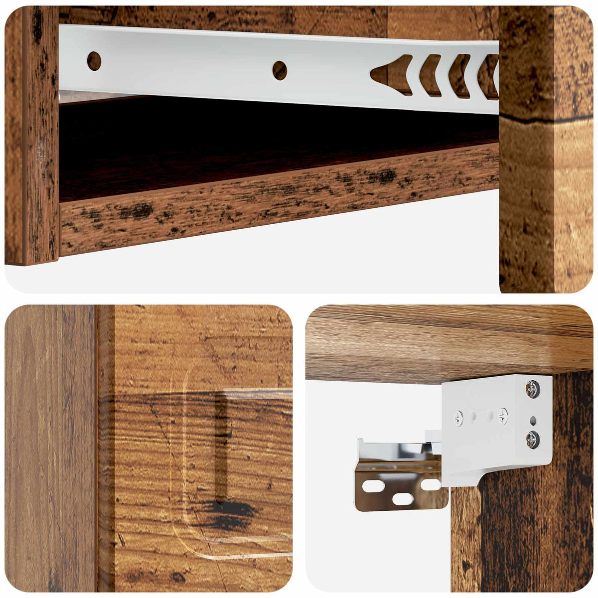 Stolna montirana na zid Staro drvo 87,5 x 34,5 x 17 cm