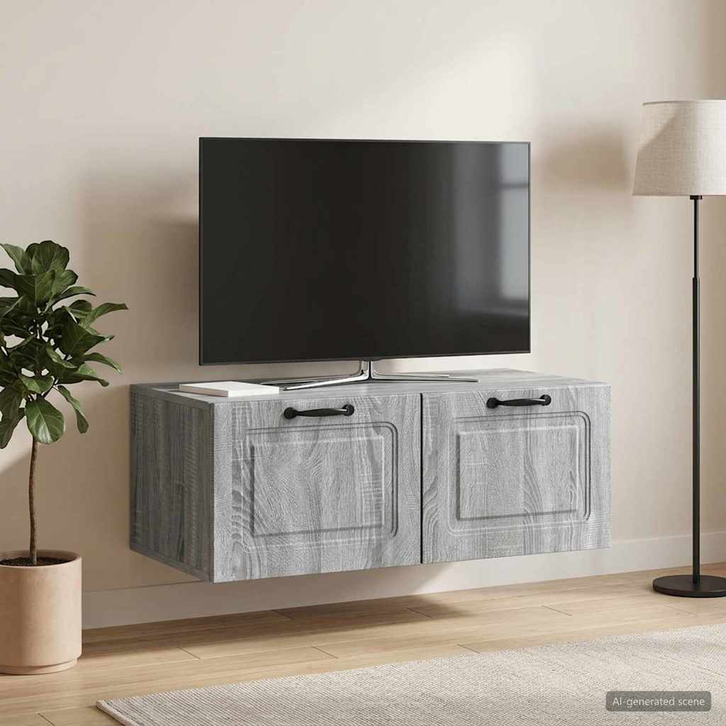 TV ormar za zid Siva sonoma 78,5 x 41 x 30 cm Konstruirano drvo