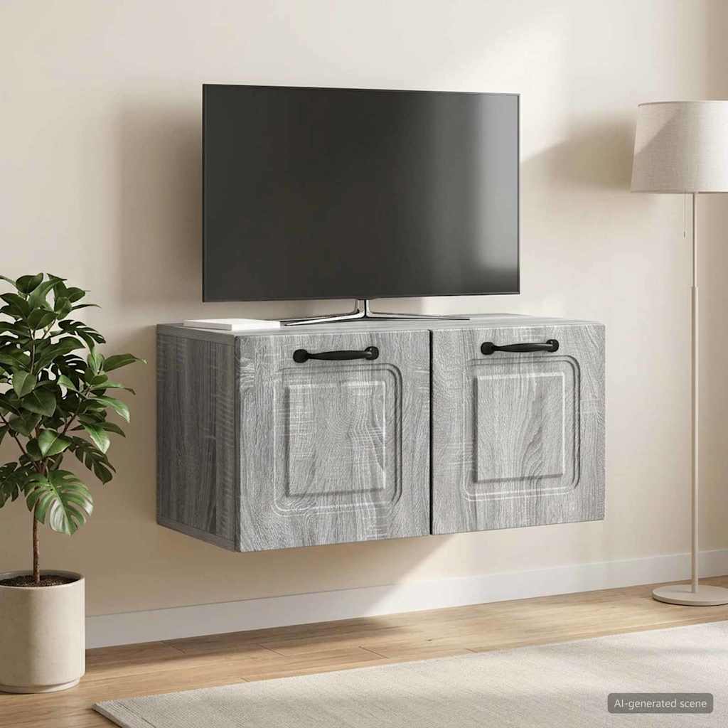 TV ormar za zid Siva sonoma 59,5 x 31 x 30 cm Konstruirano drvo