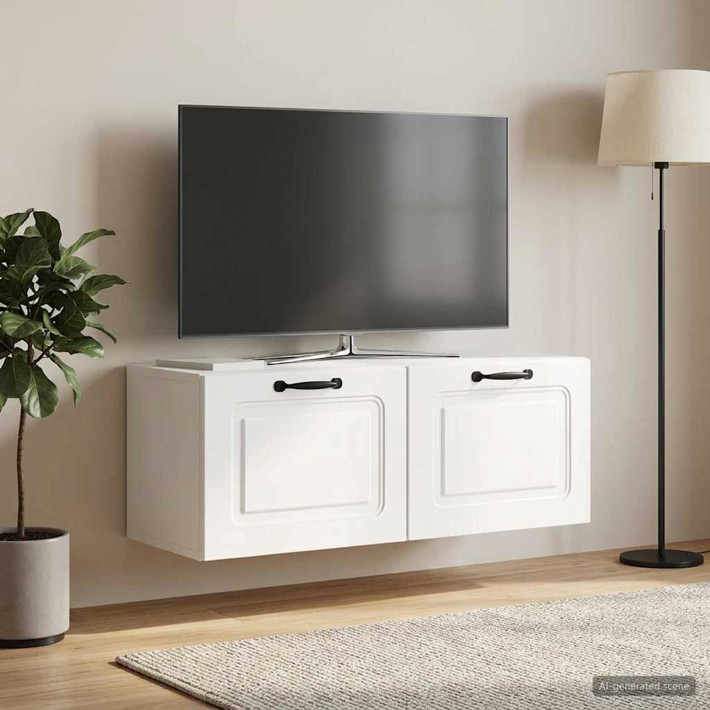 TV ormar za zid Zidne Bijela visokog sjaja 78,5 x 31 x 30 cm