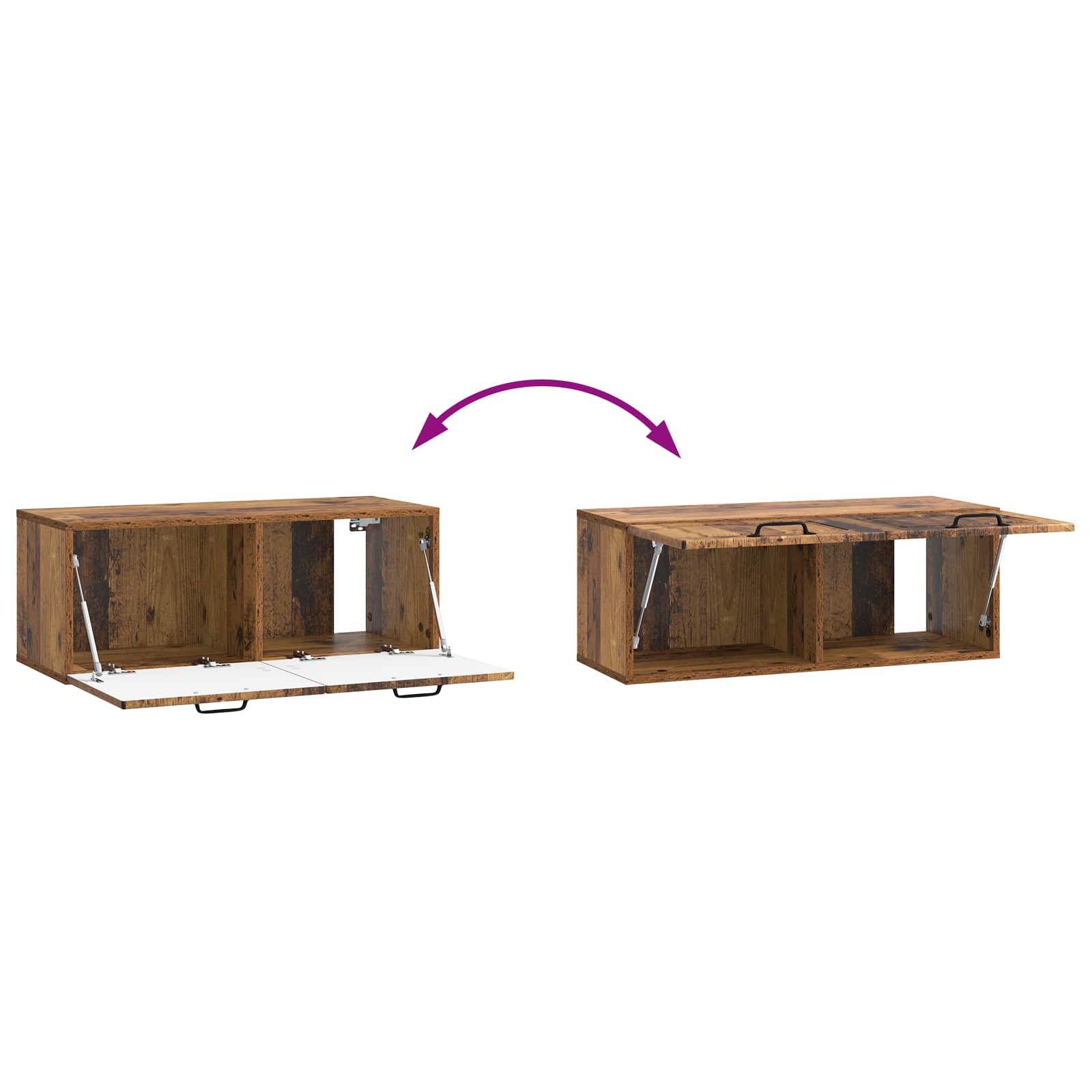 TV ormar za zid Staro drvo 78,5 x 31 x 30 cm Konstruirano drvo
