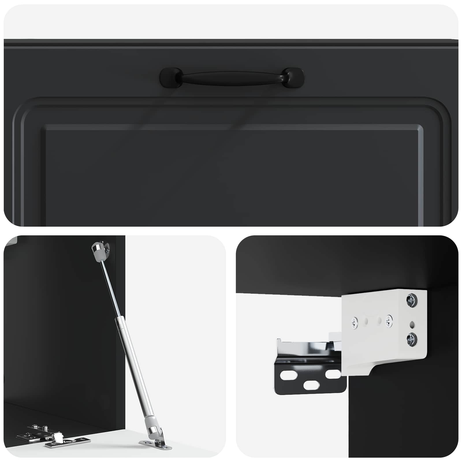 TV ormar za zid Zidne Crna 98 x 31 x 30 cm Konstruirano drvo